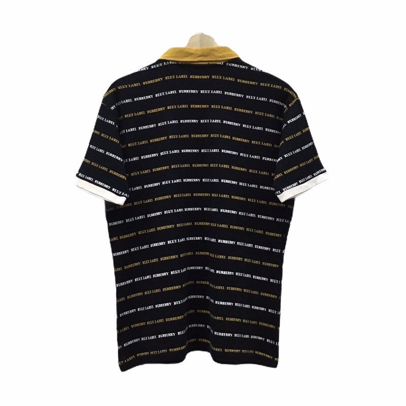 Burberry Rare!! Burberry Blue Label Fullprint Spellout Polo Shirts Size US M / EU 48-50 / 2 - 2 Thumbnail