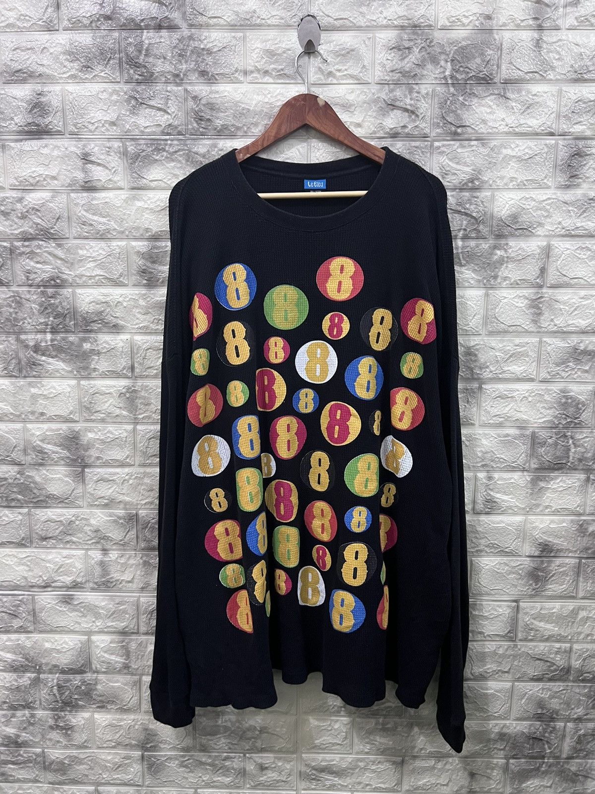 image of Free Style Le Blue 8 Ball Op Shirt in Black, Men's (Size 2XL)