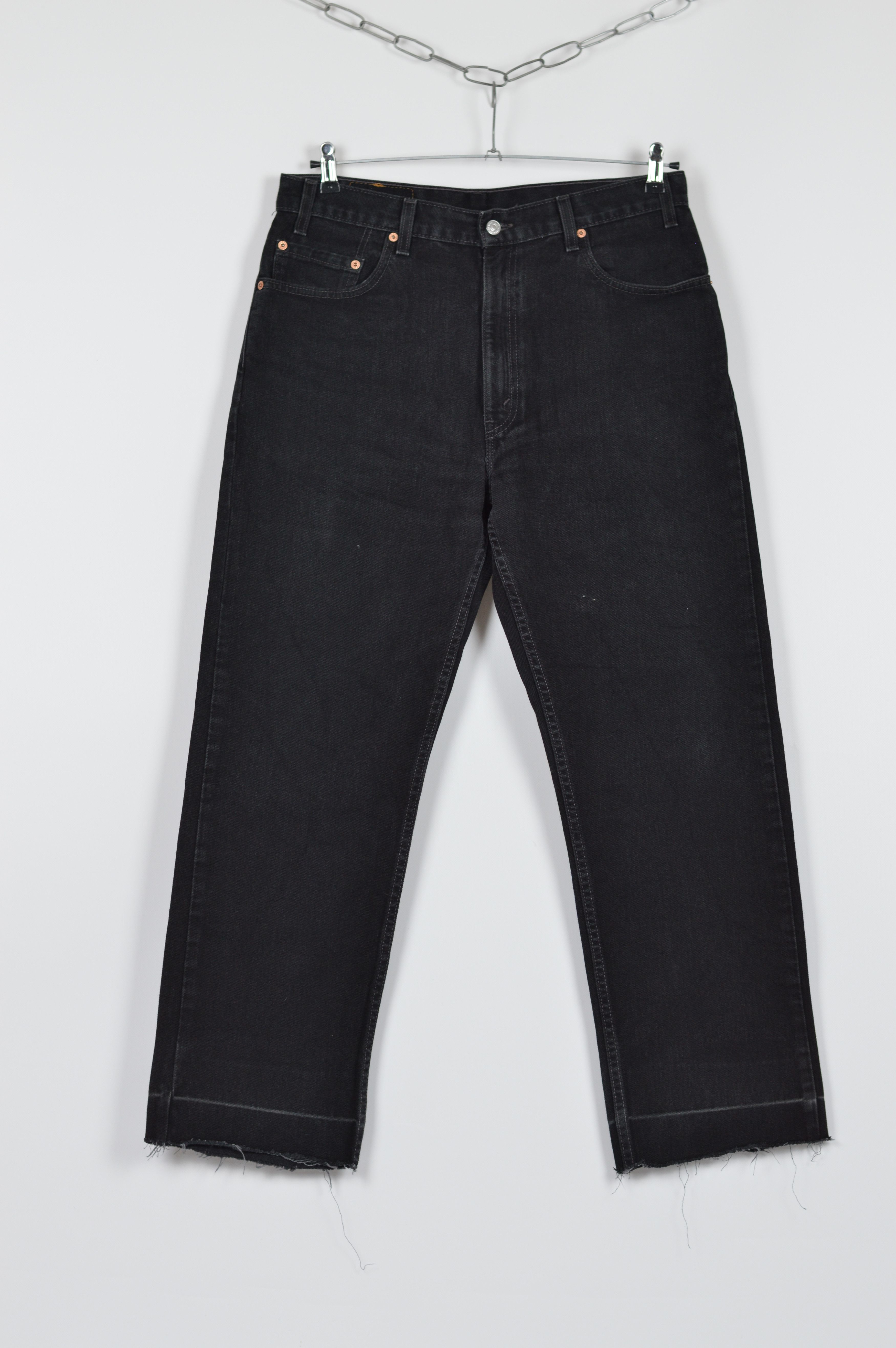 Levi's Vintage Clothing × Vintage Vintage Levi's 505 Made In USA Black Distressed Denim Pant Size US 36 / EU 52 - 1 Thumbnail