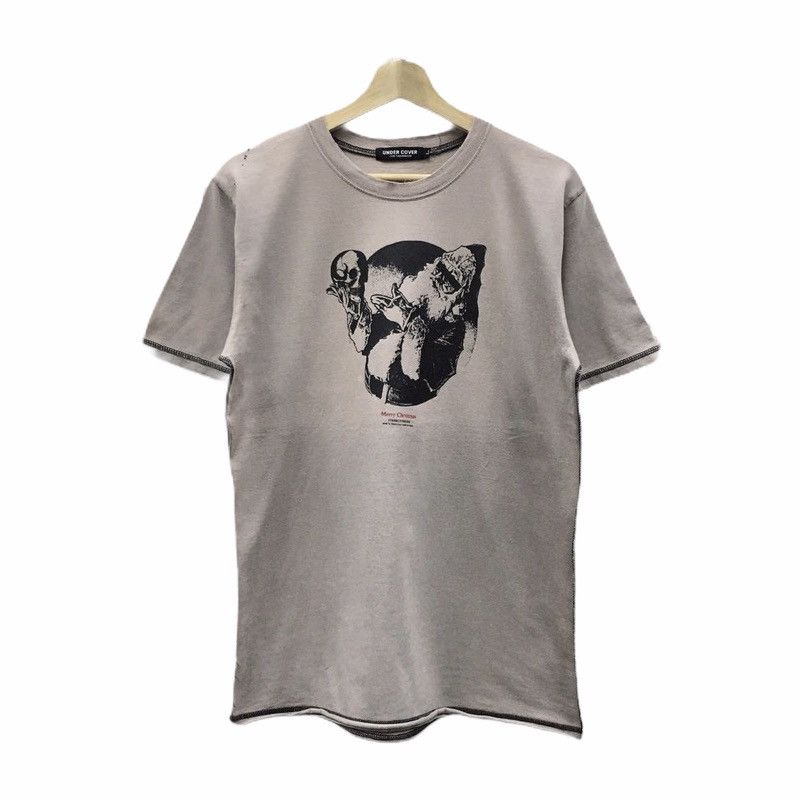 image of 2003 Undercover X Merry Christmas Distresse Tee in Cream, Men's (Size Medium)