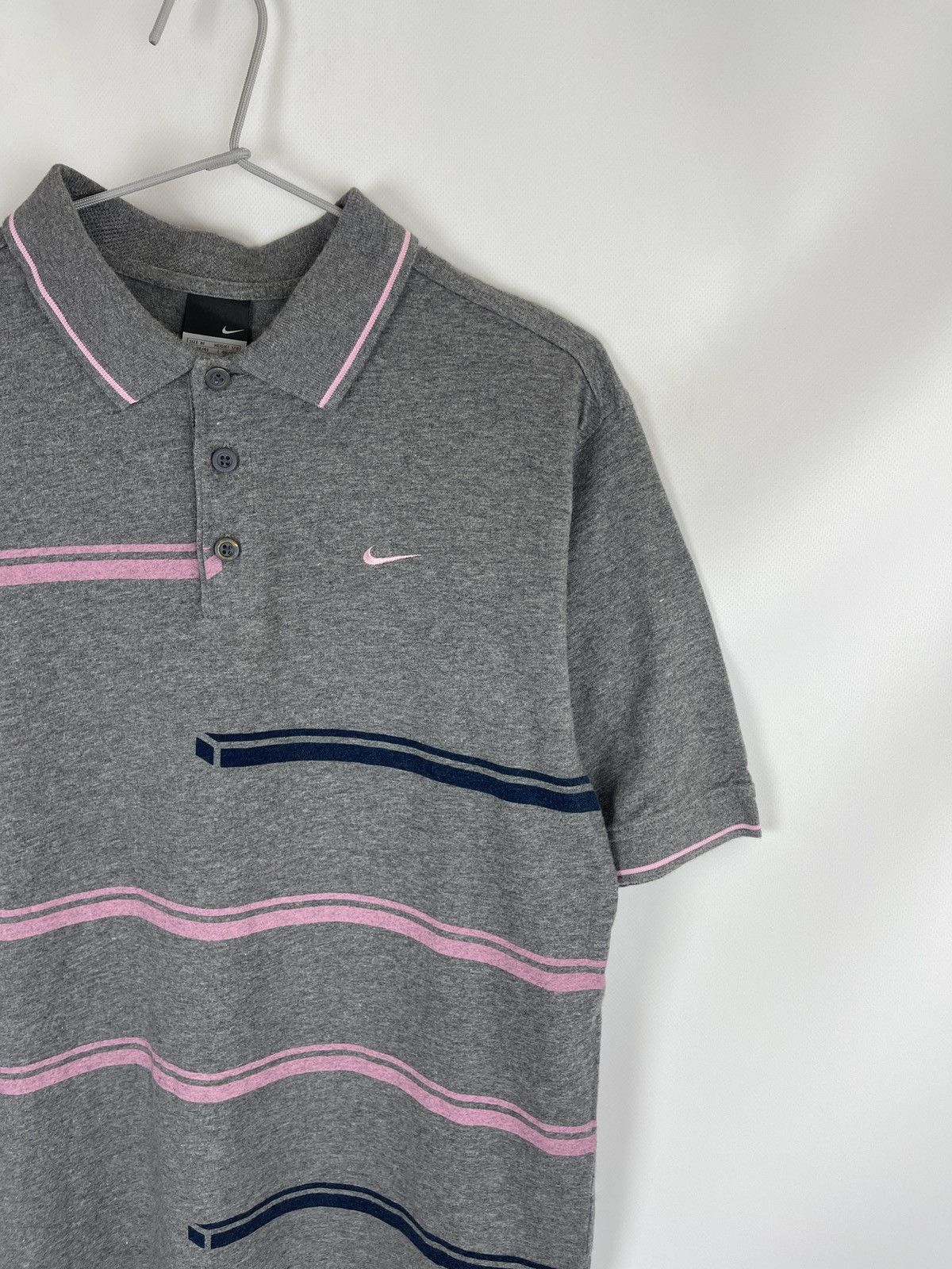 Nike Nike vintage y2k grey striped pink blue tennis court polo Size US M / EU 48-50 / 2 - 4 Thumbnail