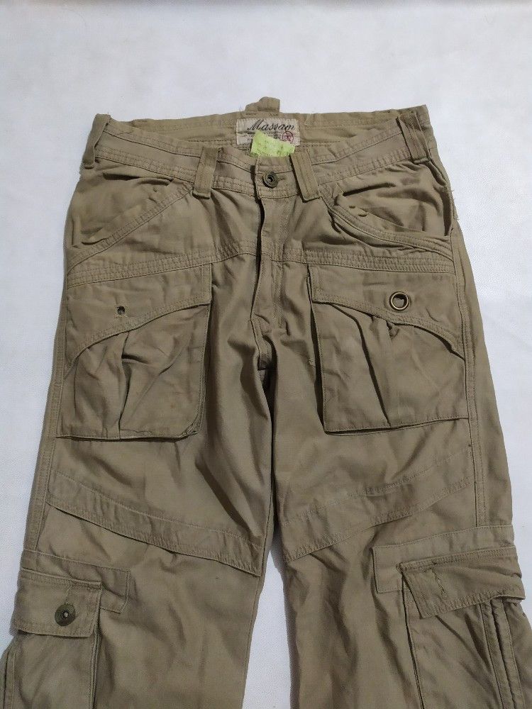 Japanese Brand 🔥Massam Multipocket Cargo Tactical Heavy Cotton Pants Size US 31 - 7 Thumbnail