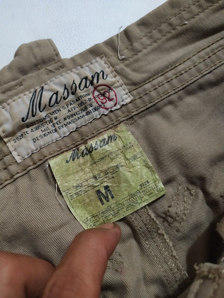 Japanese Brand 🔥Massam Multipocket Cargo Tactical Heavy Cotton Pants Size US 31 - 19 Thumbnail
