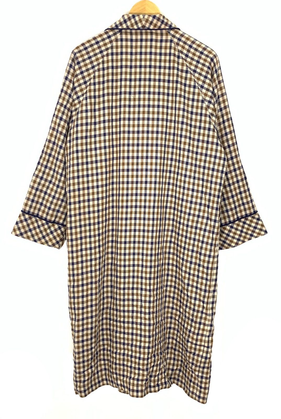 Aquascutum × Designer × Vintage 🔥 Aquascutum Checked Luxury Sleeping Pajama Trench Coat Size US M / EU 48-50 / 2 - 3 Thumbnail