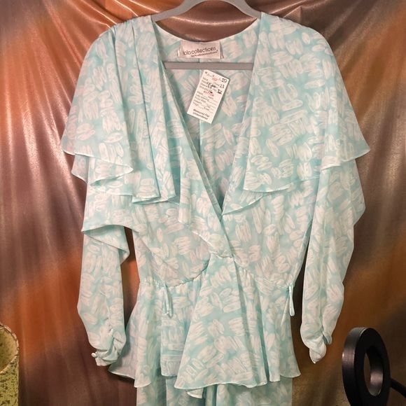 Vintage 1980’s B.B Collections Crepe Chiffon Dress Size L 44
