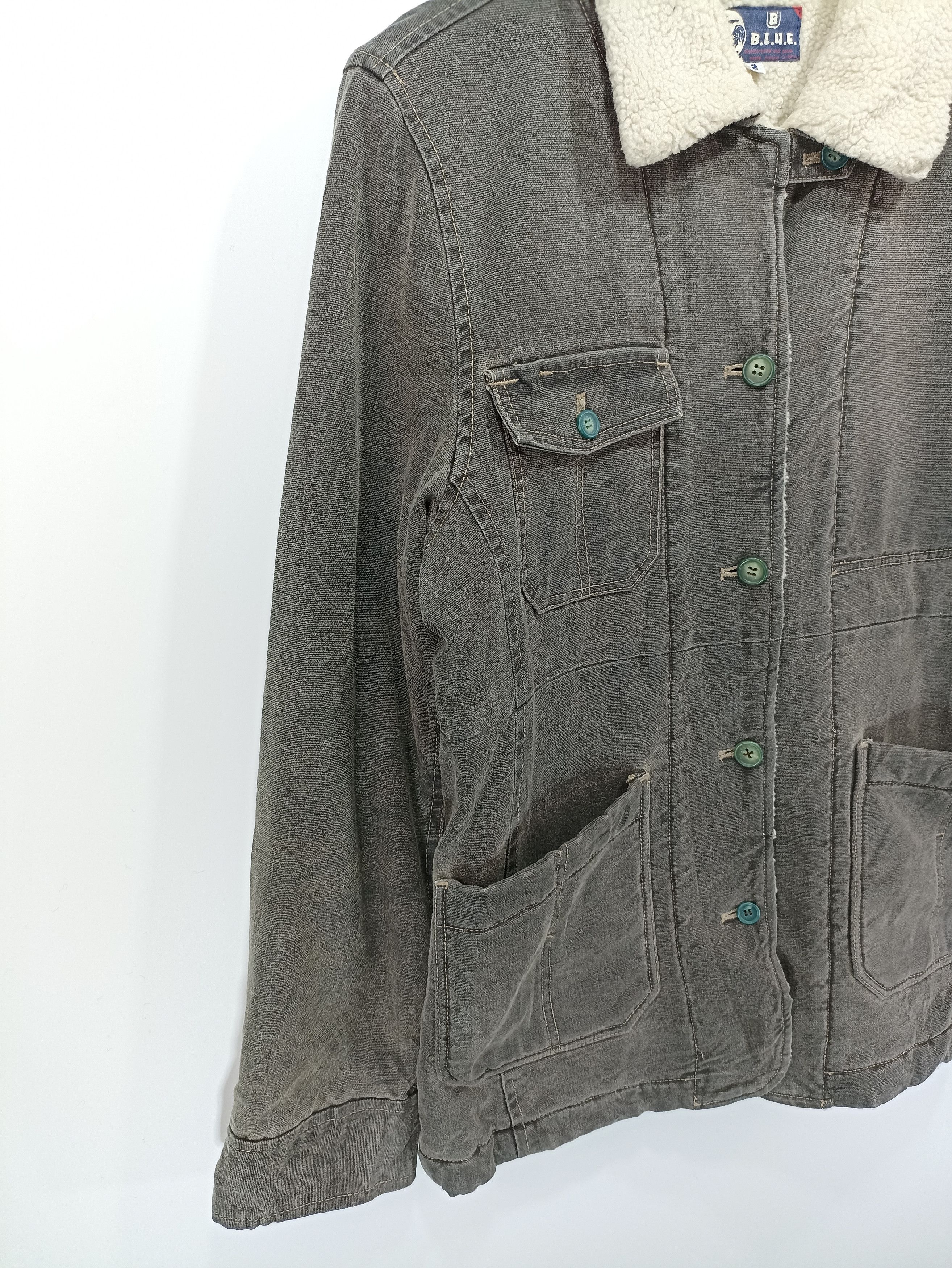 Blue Blue Japan Vintage Blue Blue Japan Denim Lining Sherpa Jacket Size US S / EU 44-46 / 1 - 3 Thumbnail