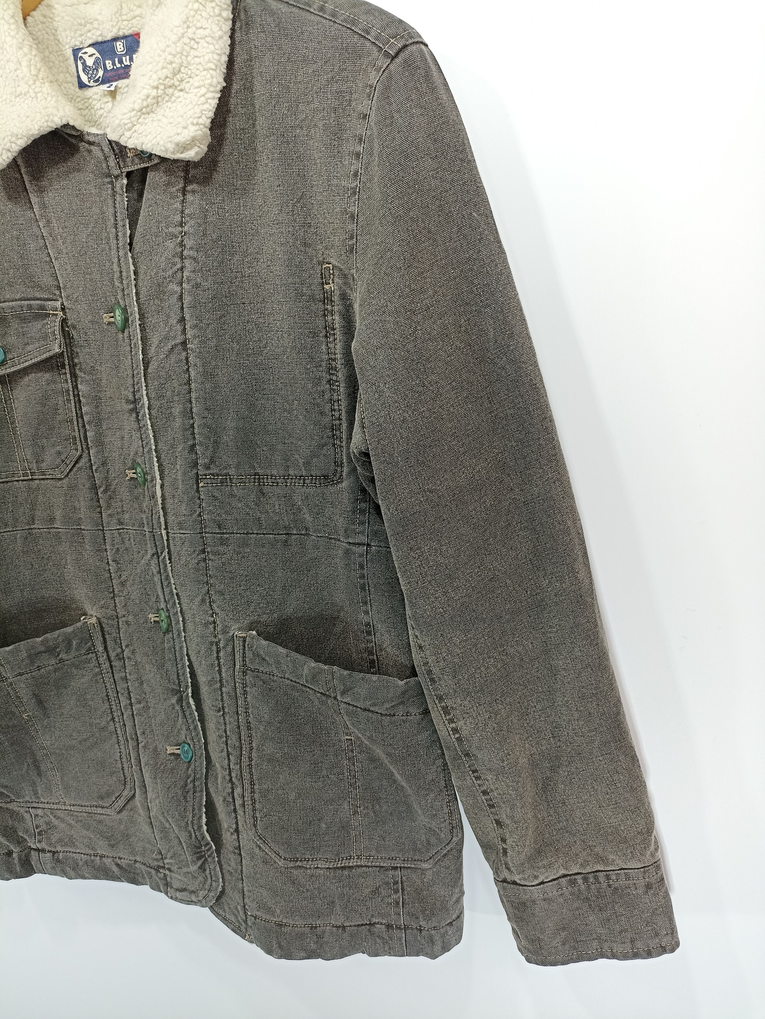 Blue Blue Japan Vintage Blue Blue Japan Denim Lining Sherpa Jacket Size US S / EU 44-46 / 1 - 2 Thumbnail