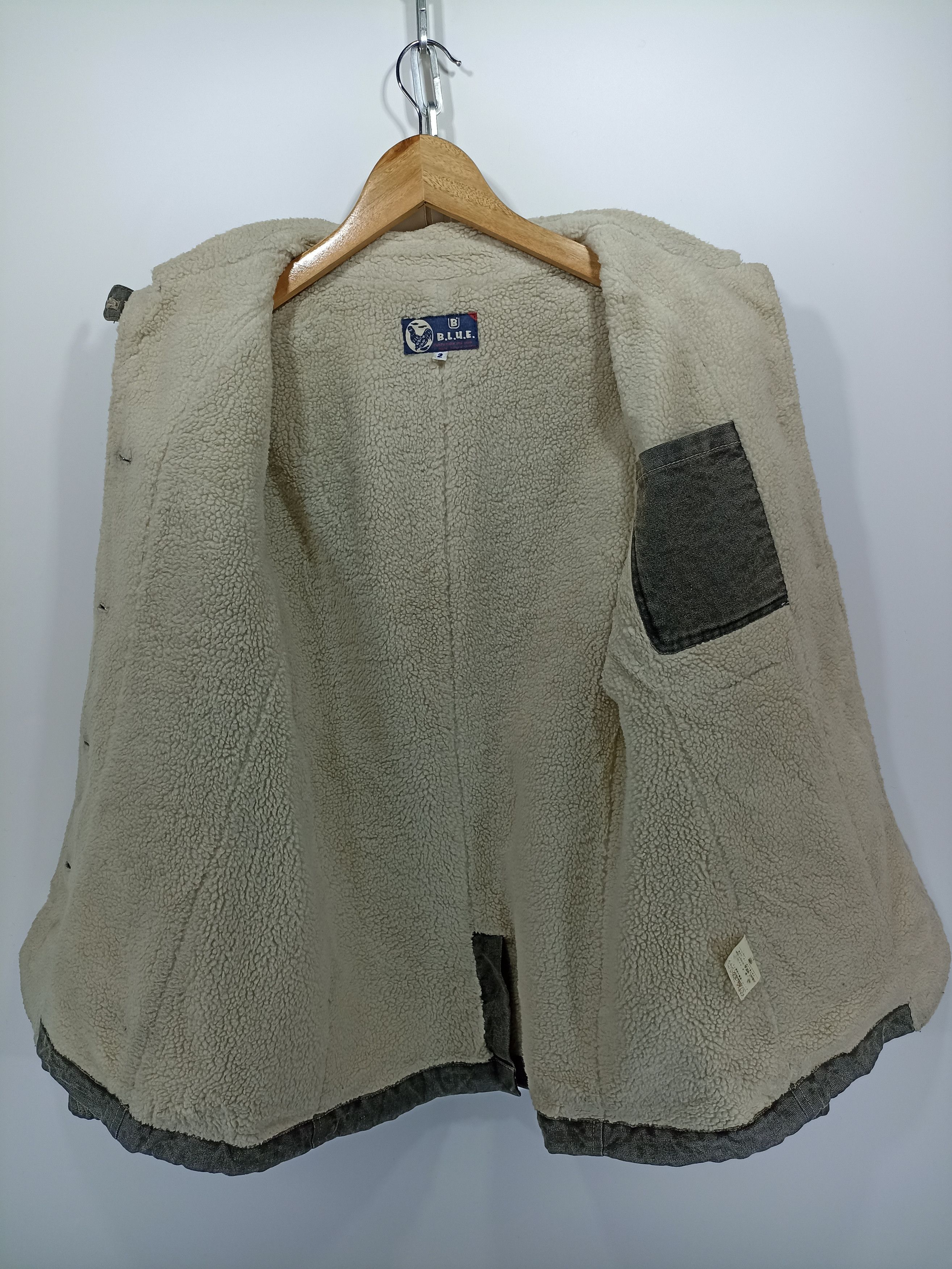 Blue Blue Japan Vintage Blue Blue Japan Denim Lining Sherpa Jacket Size US S / EU 44-46 / 1 - 4 Thumbnail