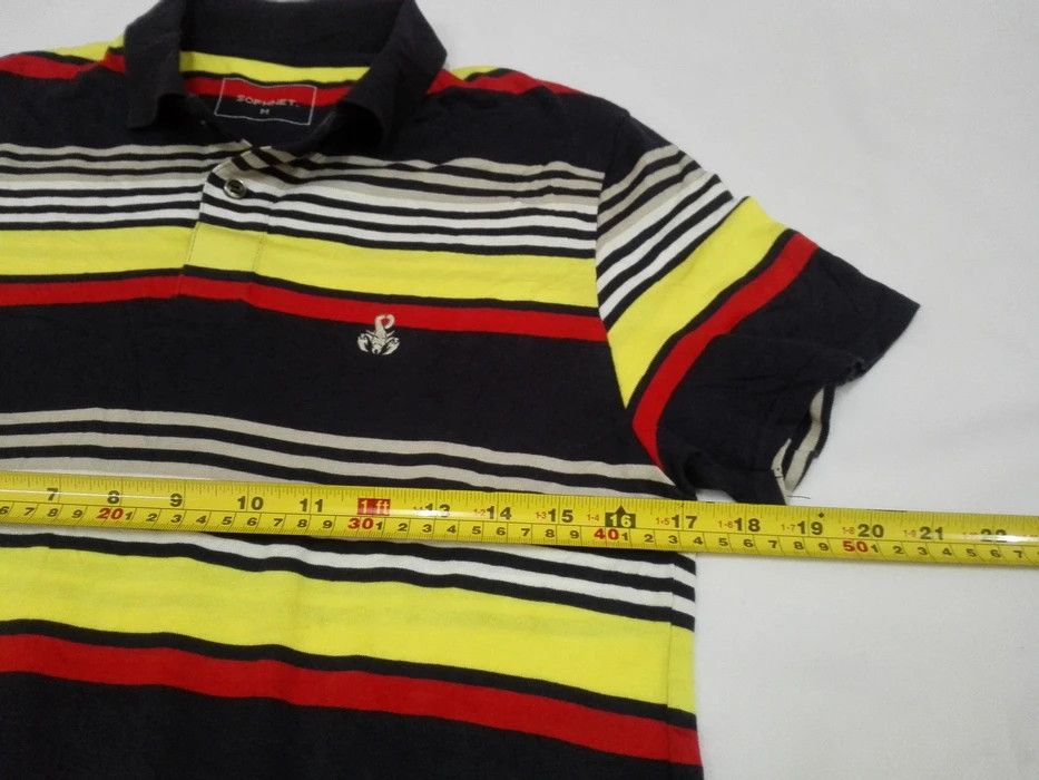 Japanese Brand SOPHNET. Scorpion Embroidery Logo Colorful Striped Polo Tee Size US S / EU 44-46 / 1 - 8 Thumbnail