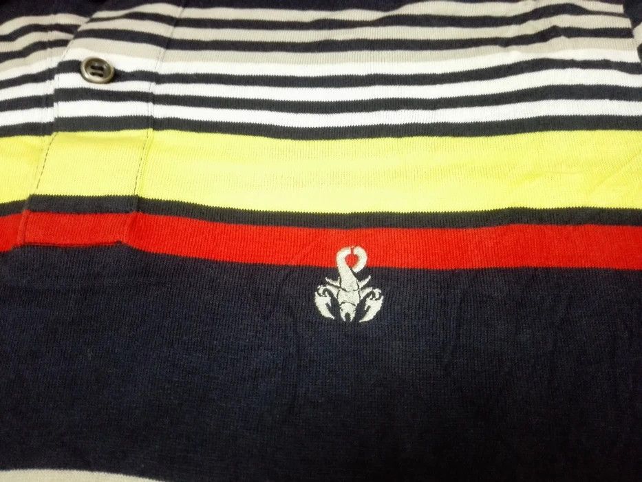 Japanese Brand SOPHNET. Scorpion Embroidery Logo Colorful Striped Polo Tee Size US S / EU 44-46 / 1 - 4 Thumbnail