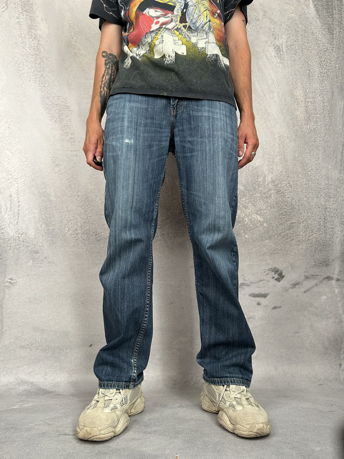 Levi's Levi’s Vintage 752 32x30 Distressed Denim Pants Avant Garde Size US 32 / EU 48 - 4 Thumbnail