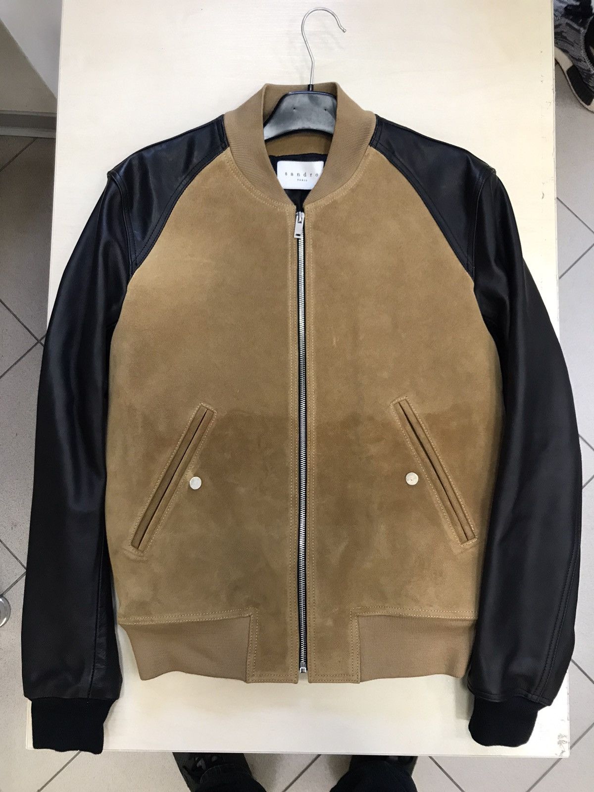 Sandro Sandro Paris Bomber Leather Jacket Size US S / EU 44-46 / 1 - 8 Thumbnail