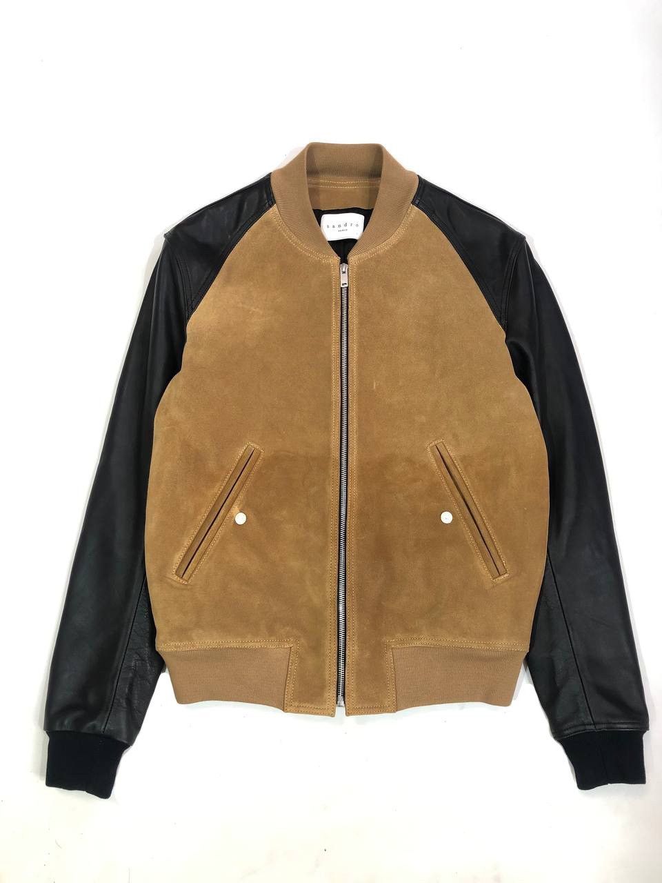 Sandro Paris Bomber Leather Jacket