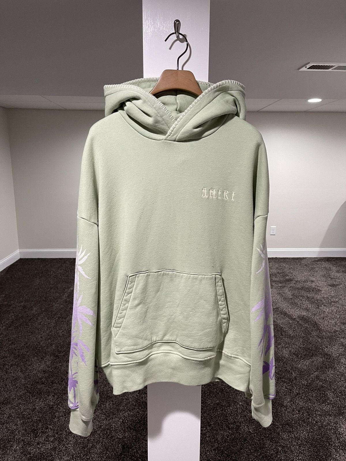Amiri Amiri Eternal Happiness Palm Tree Mint Green Oversize Hoodie Size US S / EU 44-46 / 1 - 4 Thumbnail