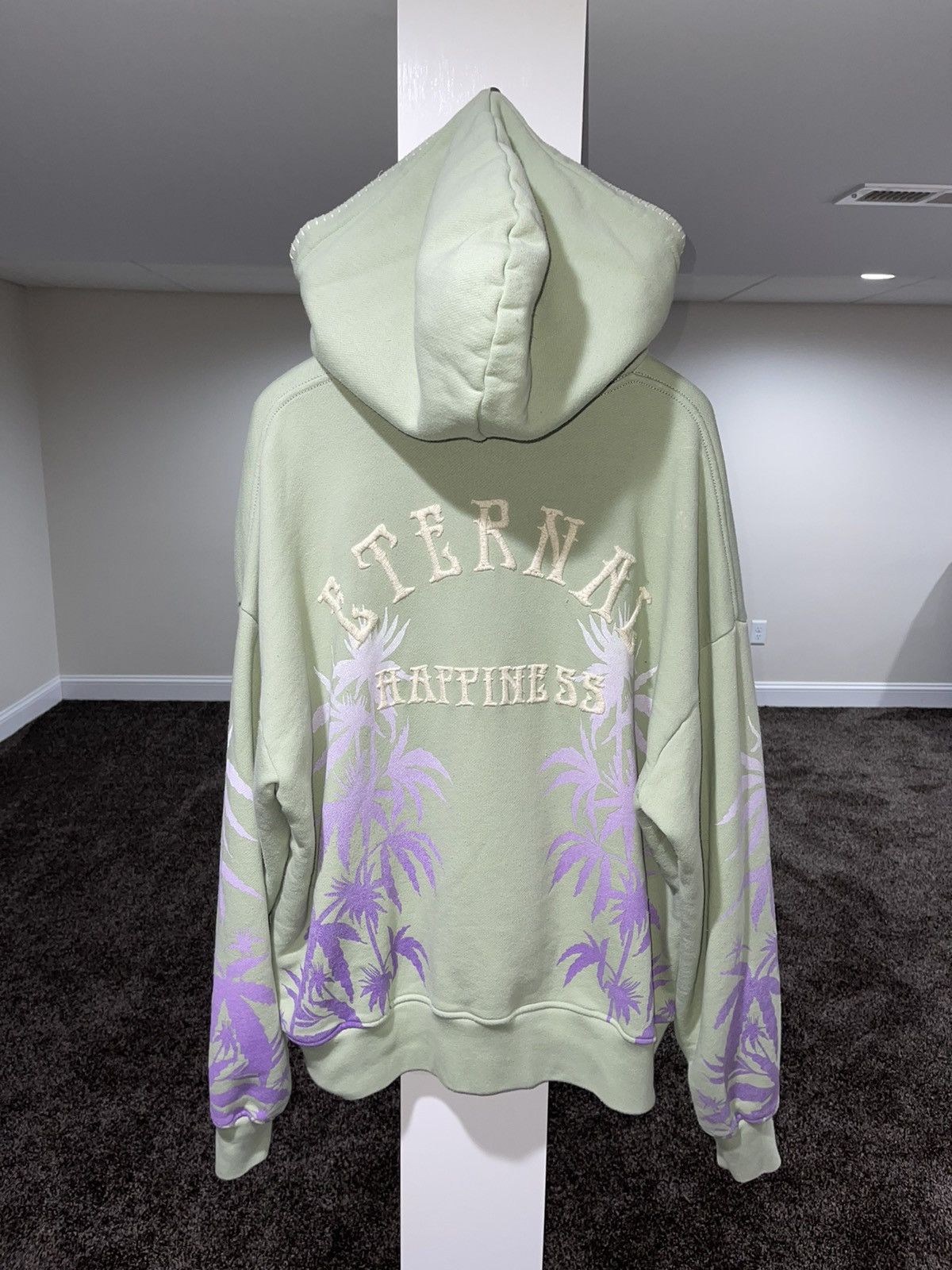 Amiri Amiri Eternal Happiness Palm Tree Mint Green Oversize Hoodie Size US S / EU 44-46 / 1 - 2 Thumbnail