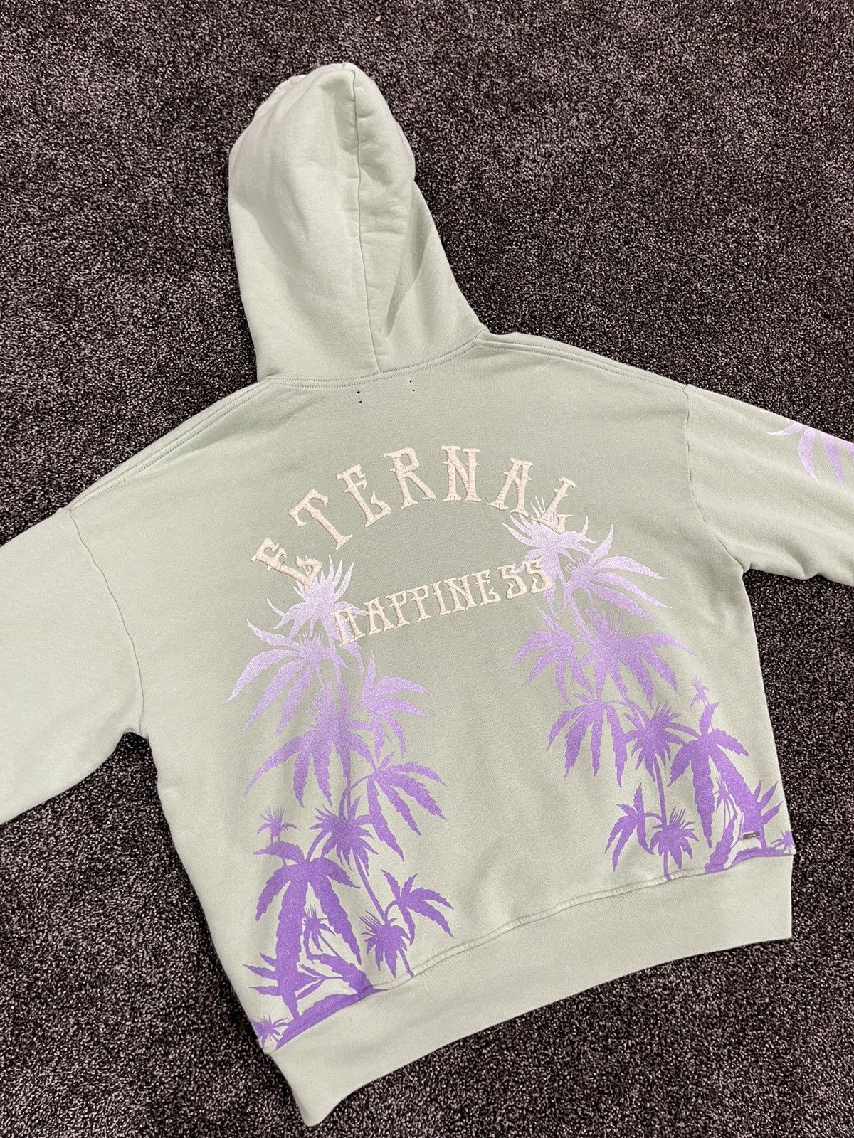 Amiri Amiri Eternal Happiness Palm Tree Mint Green Oversize Hoodie Size US S / EU 44-46 / 1 - 18 Thumbnail