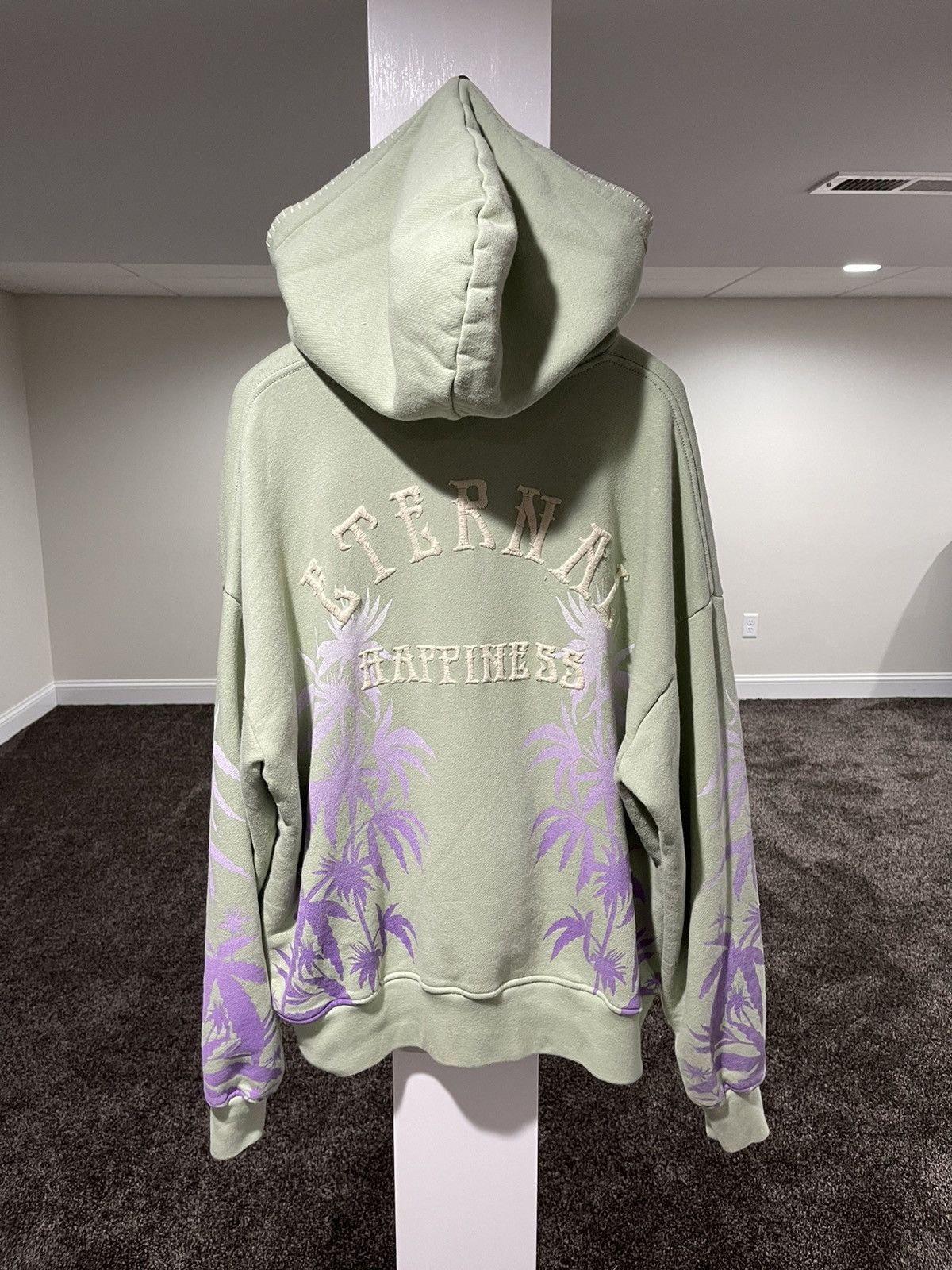Amiri Amiri Eternal Happiness Palm Tree Mint Green Oversize Hoodie Size US S / EU 44-46 / 1 - 5 Thumbnail