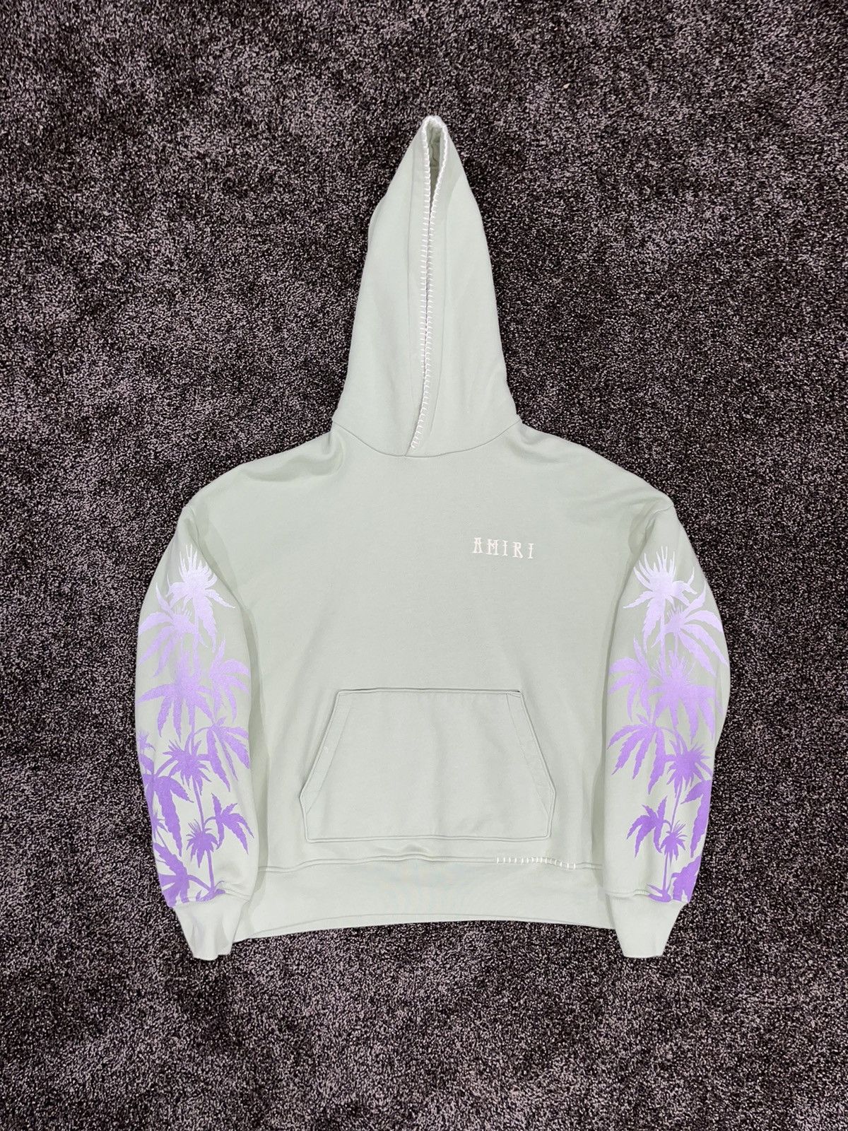 Amiri Amiri Eternal Happiness Palm Tree Mint Green Oversize Hoodie Size US S / EU 44-46 / 1 - 3 Thumbnail