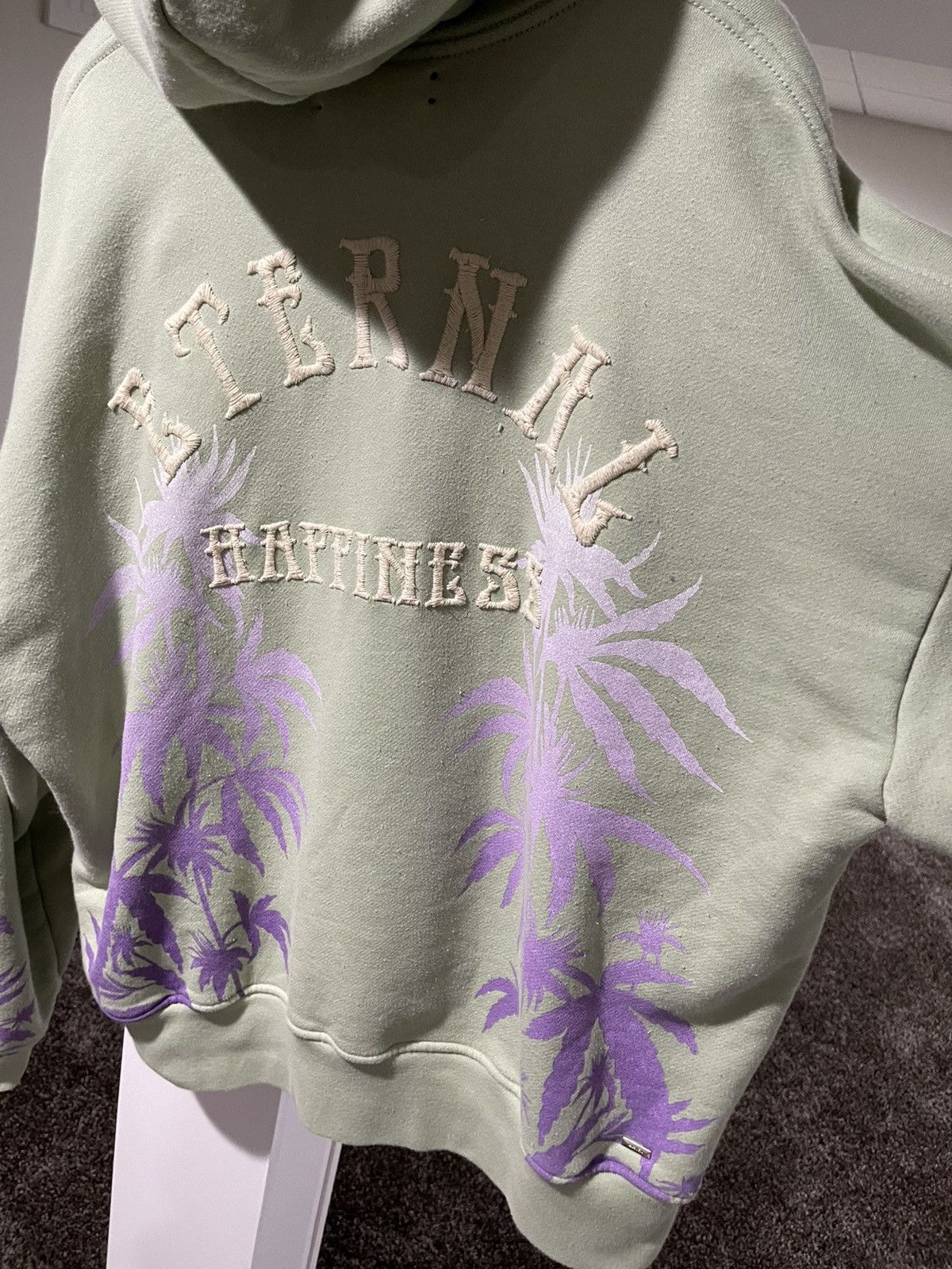 Amiri Amiri Eternal Happiness Palm Tree Mint Green Oversize Hoodie Size US S / EU 44-46 / 1 - 7 Thumbnail