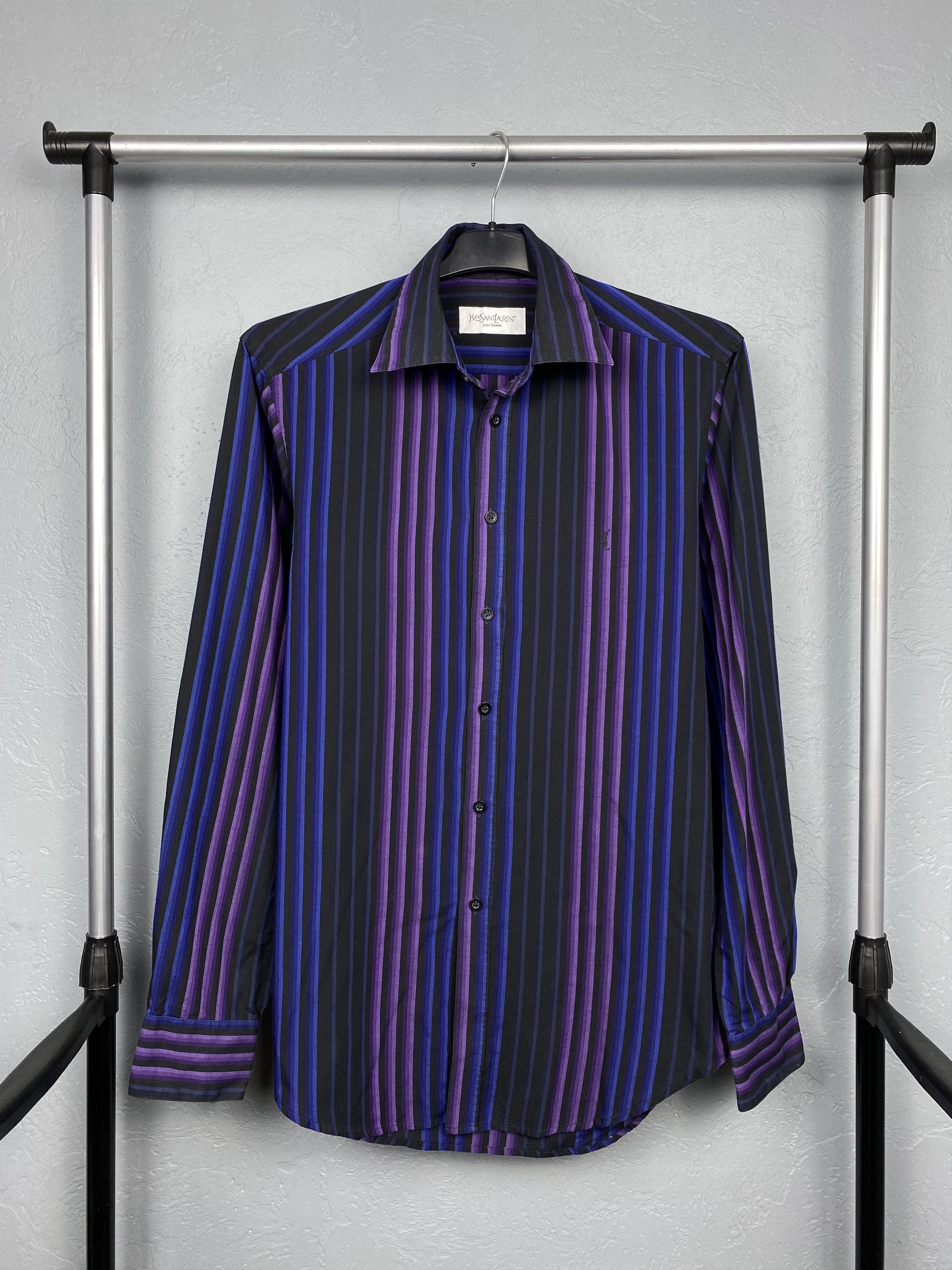 Yves Saint Laurent Yves Saint Laurent YSL Mens Long Sleeve Shirt Size US S / EU 44-46 / 1 - 1 Thumbnail