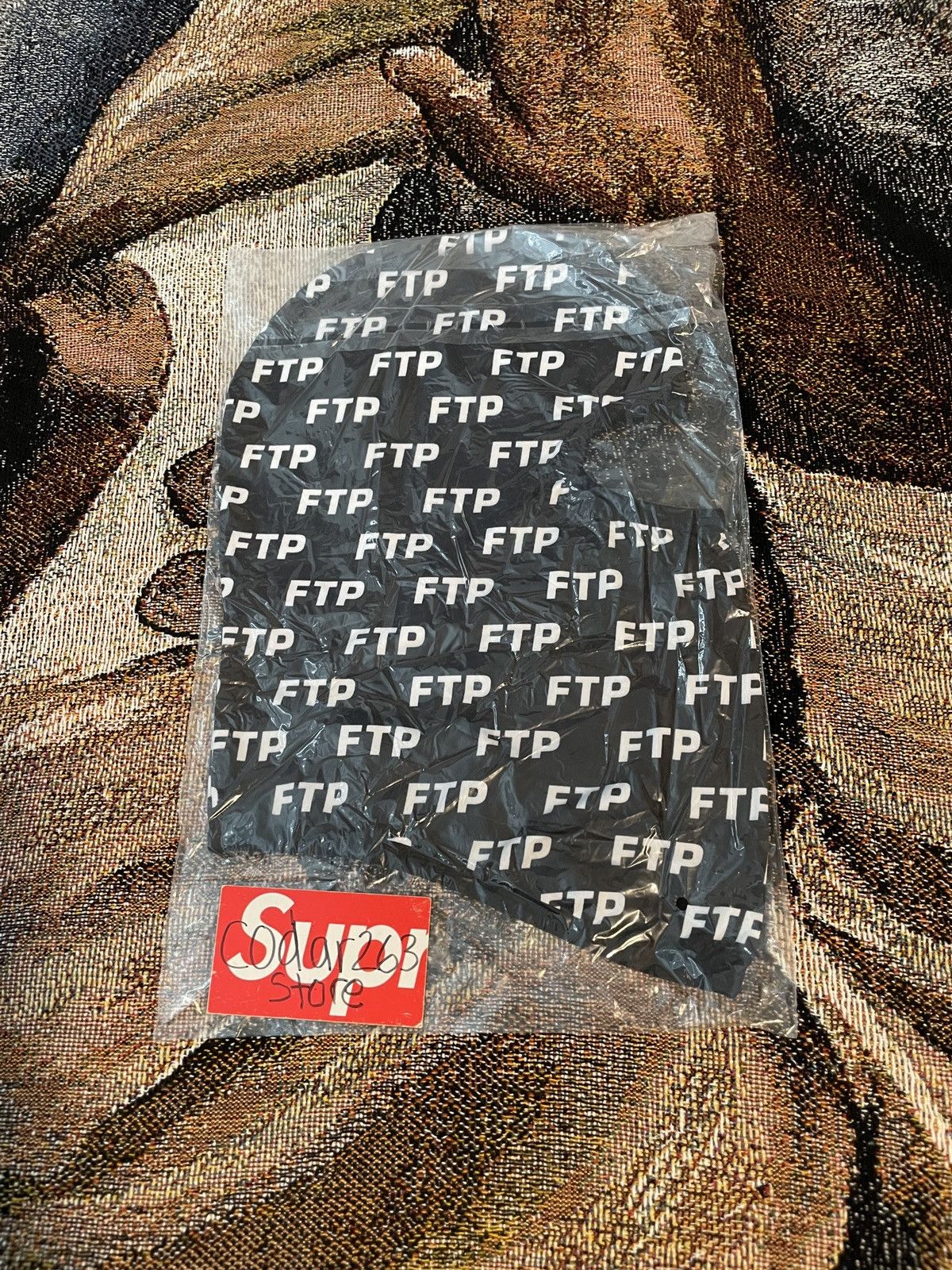 Fuck The Population Ftp All Over Logo Baclava Fuck The Population Ski Mask Grailed