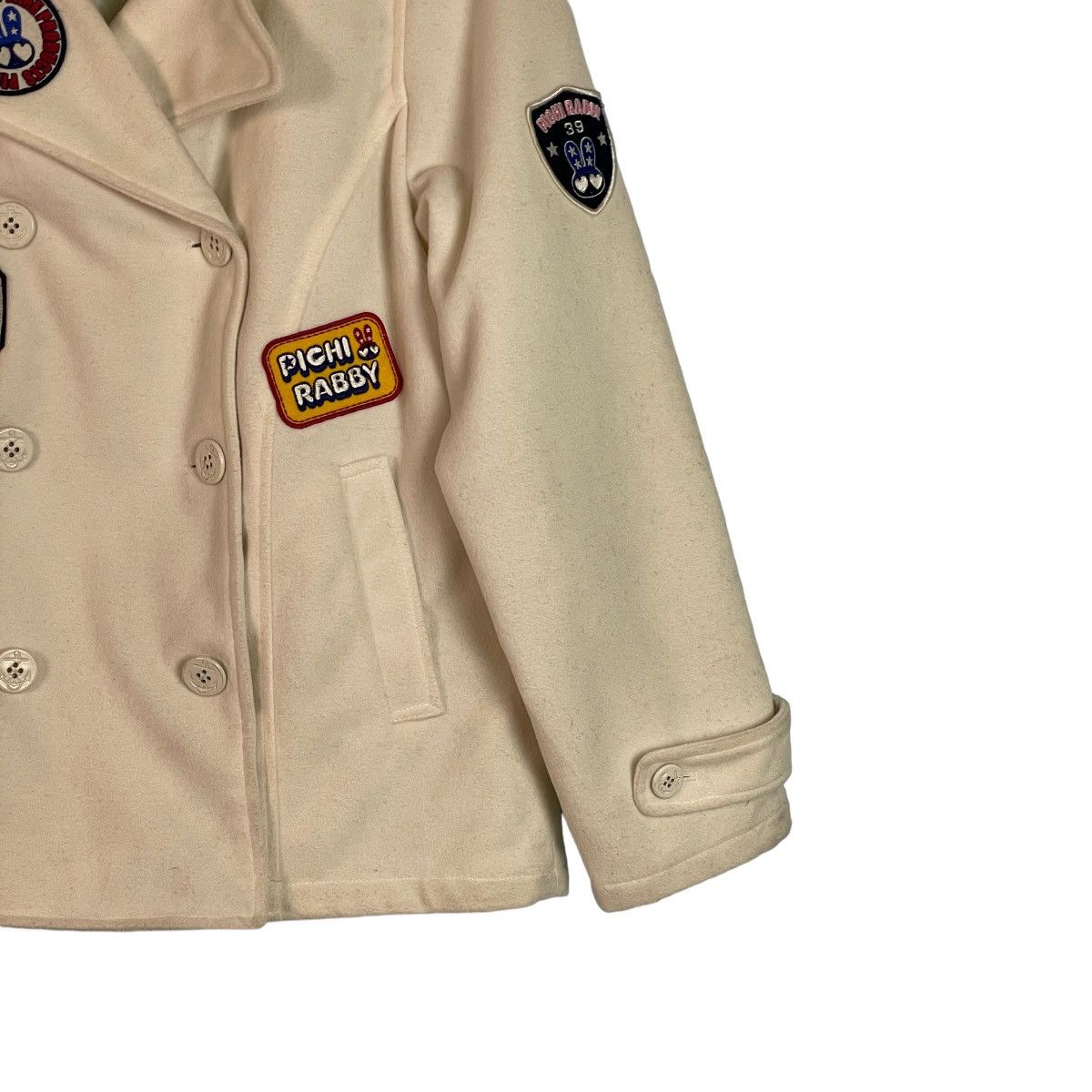 Japanese Brand Japanese Kids Pichi Rabby Patched Pea Coat Size XS / US 0-2 / IT 36-38 - 6 Thumbnail