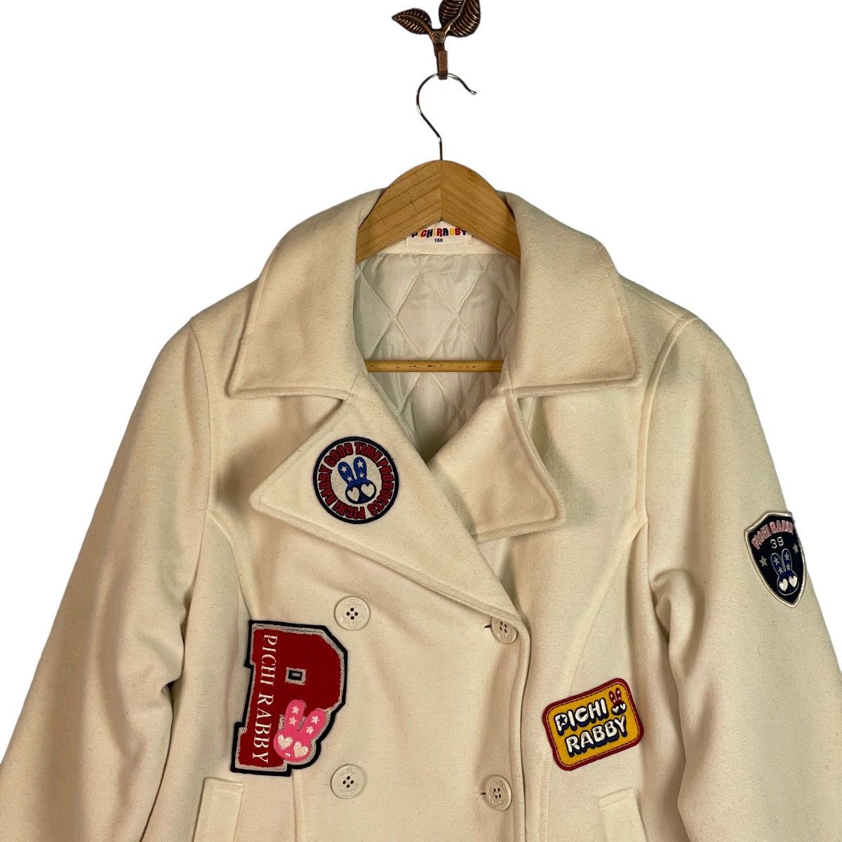 Japanese Brand Japanese Kids Pichi Rabby Patched Pea Coat Size XS / US 0-2 / IT 36-38 - 4 Thumbnail