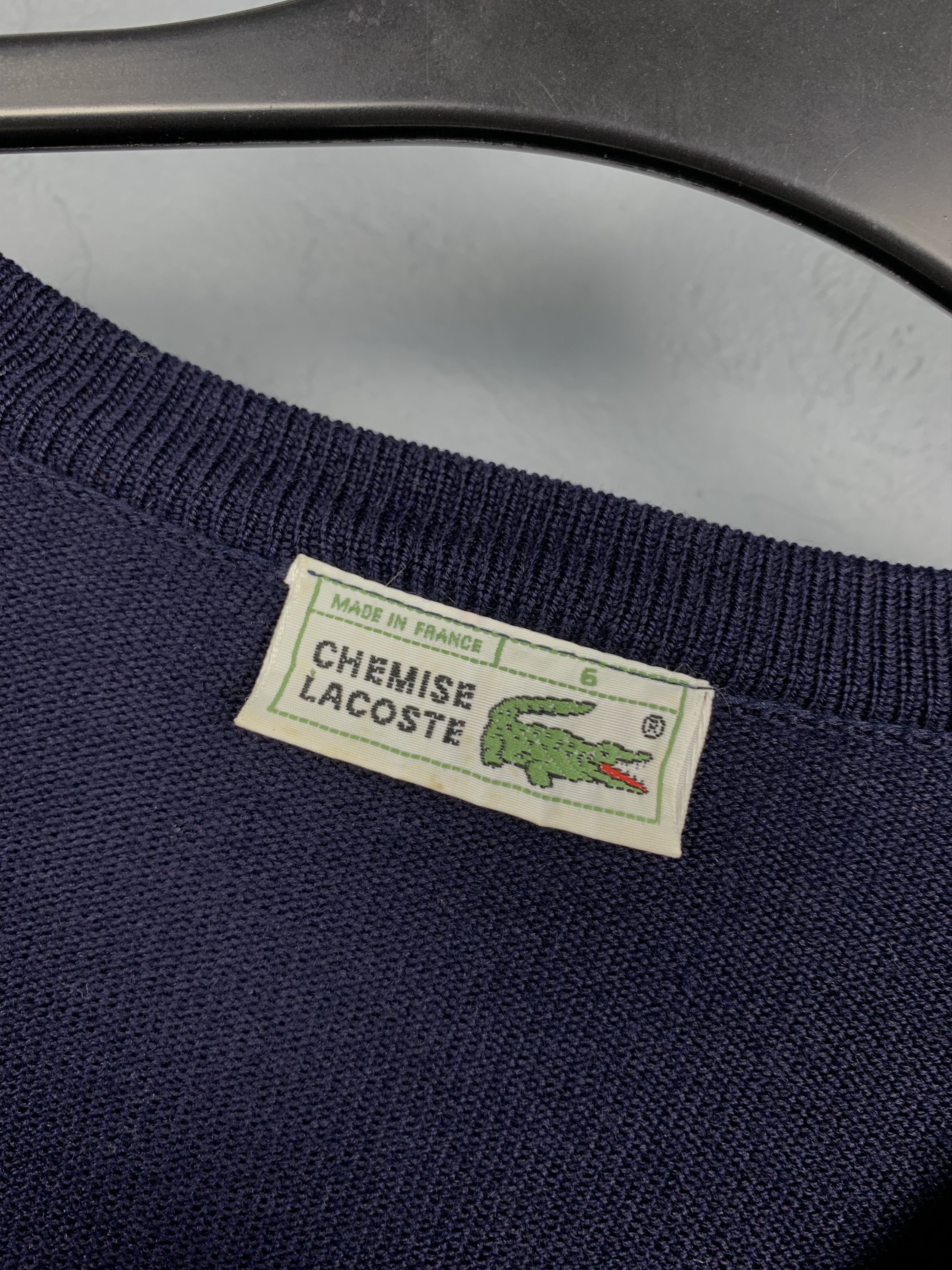 Lacoste Lacoste Chemise Vintage Mens Knit Sweater Made in France Size US L / EU 52-54 / 3 - 3 Thumbnail
