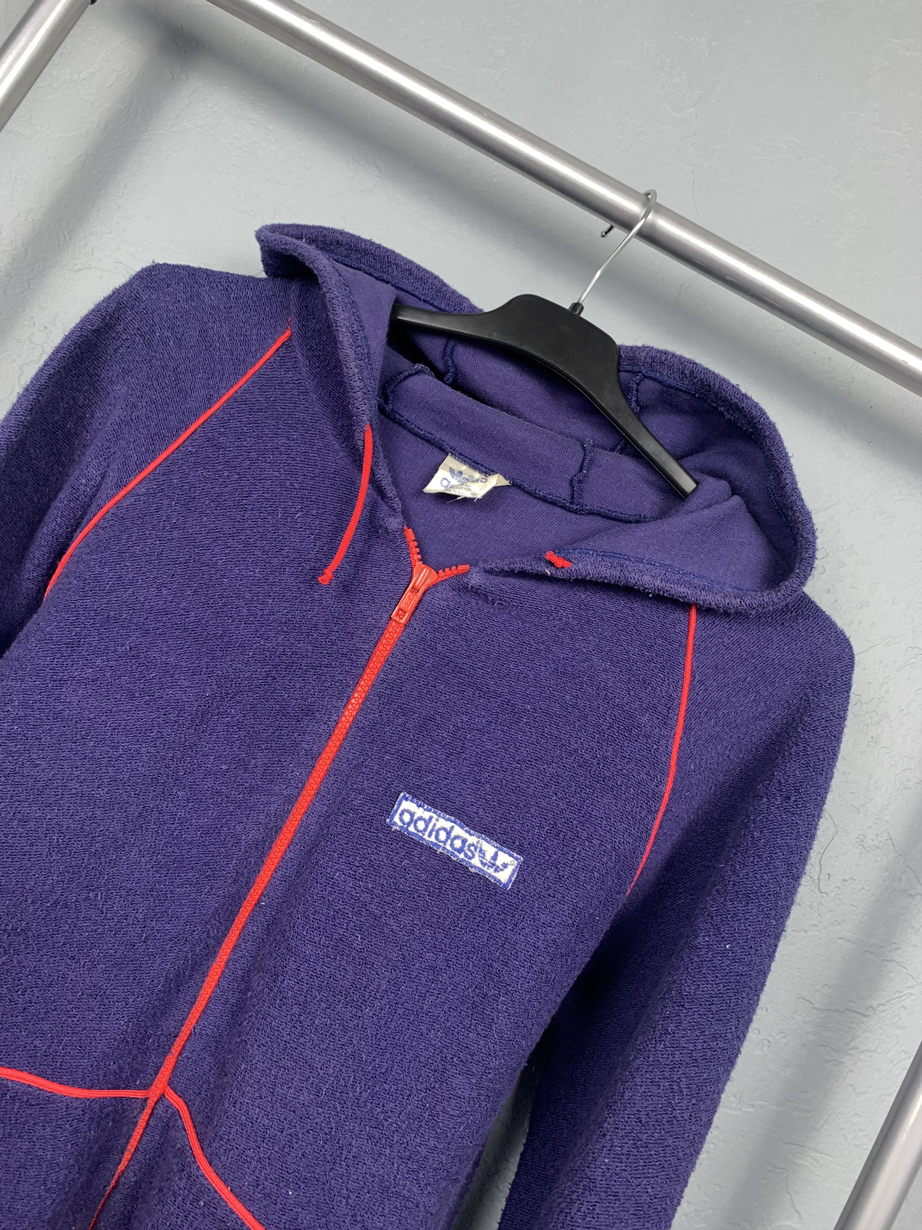 Adidas Adidas 80s Vintage Mens Mohair Hoodie Size US M / EU 48-50 / 2 - 2 Thumbnail