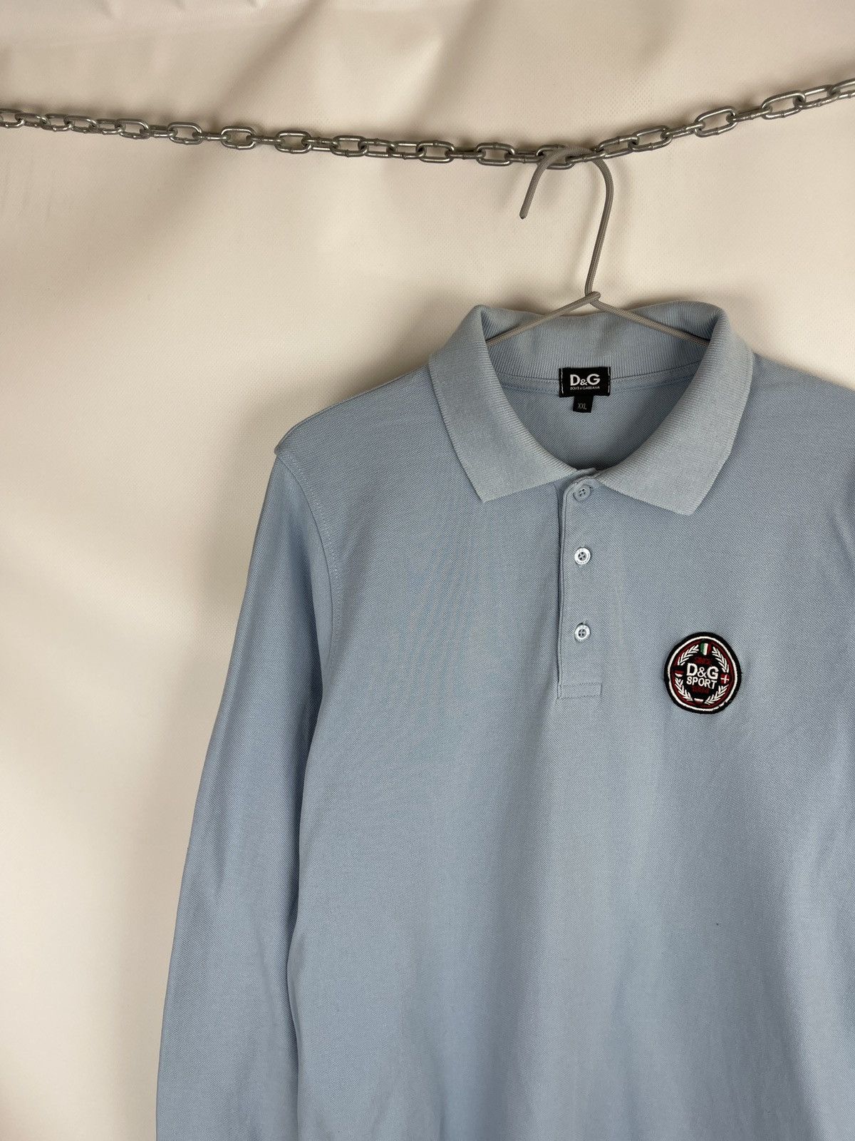 Dolce & Gabbana Dolce & Gabbana vintage blue long sleeve rugby polo shirt Size US L / EU 52-54 / 3 - 2 Thumbnail