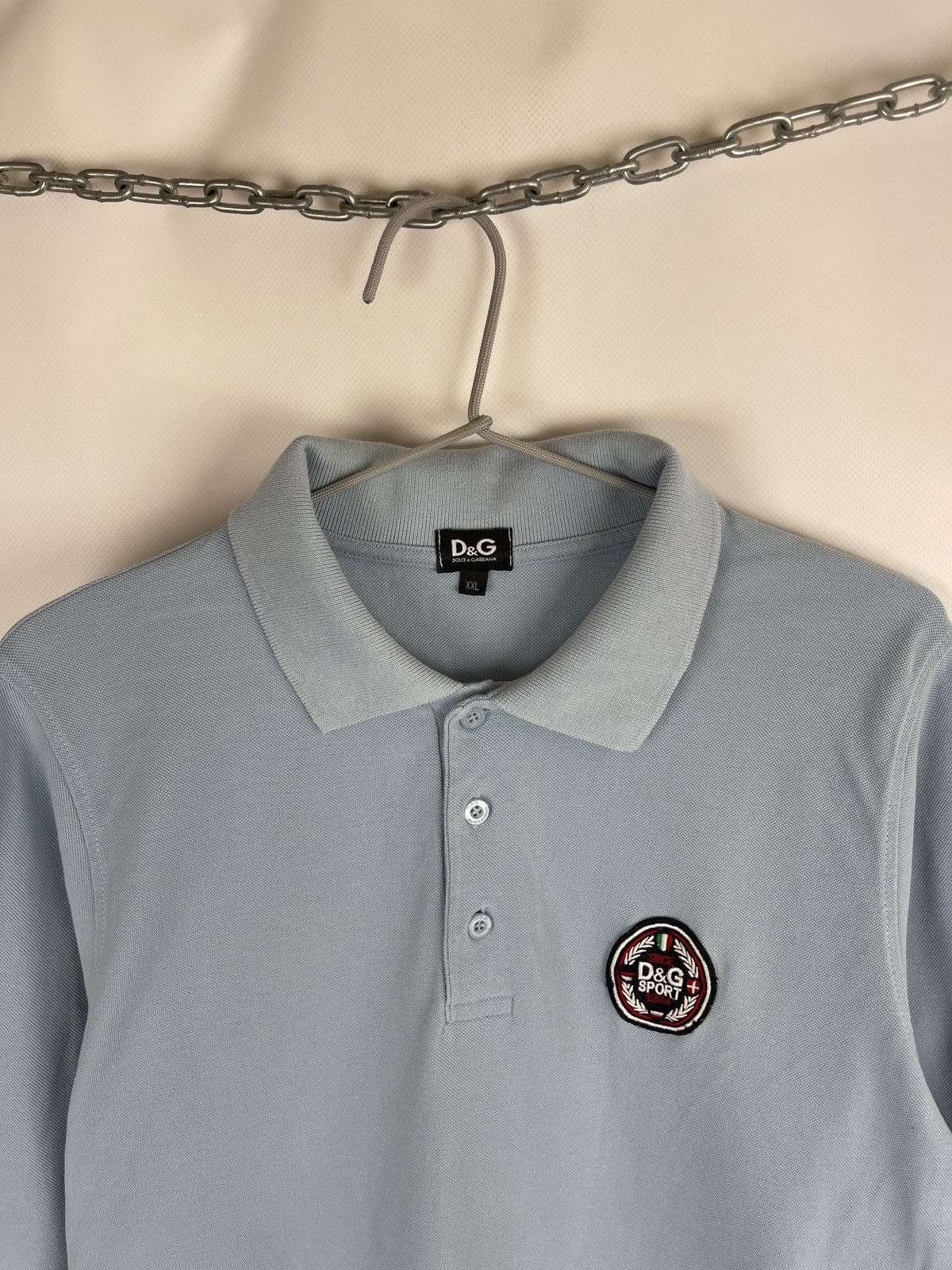 Dolce & Gabbana Dolce & Gabbana vintage blue long sleeve rugby polo shirt Size US L / EU 52-54 / 3 - 6 Thumbnail