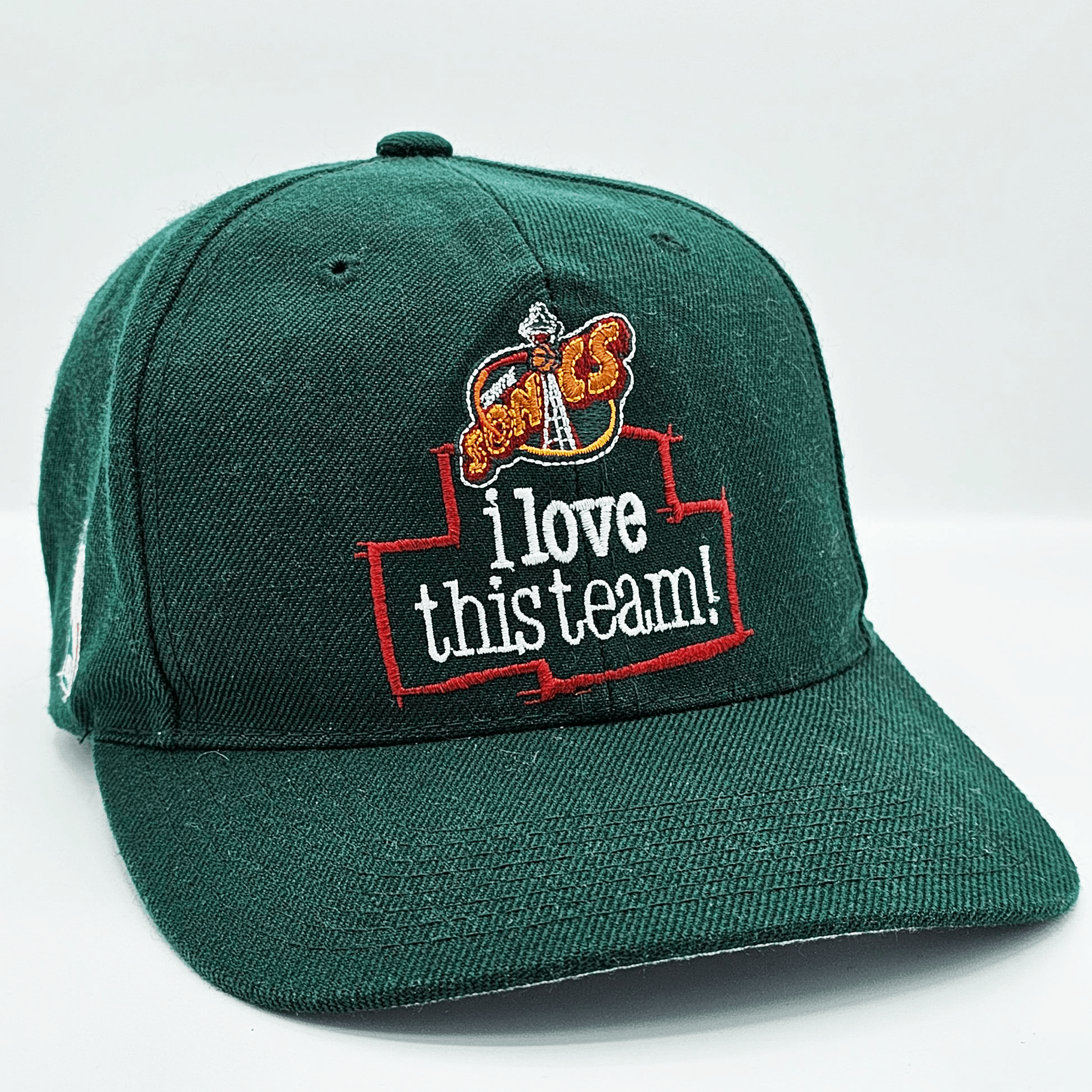 image of Seattle Super Sonics 90's Sports Specialties Snapback Hat in Green, Men's
