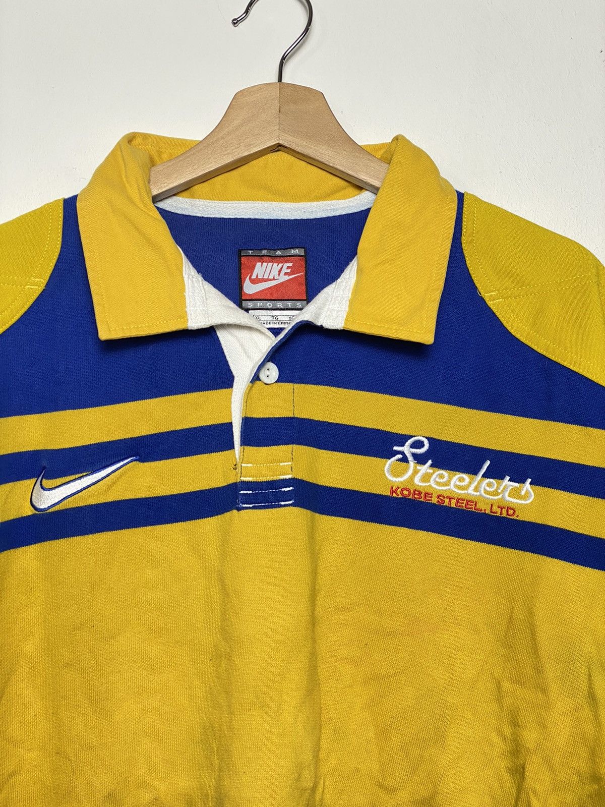 Nike × Vintage Vintage Nike Steelers Kobe Brayant Polos Size US XL / EU 56 / 4 - 2 Thumbnail