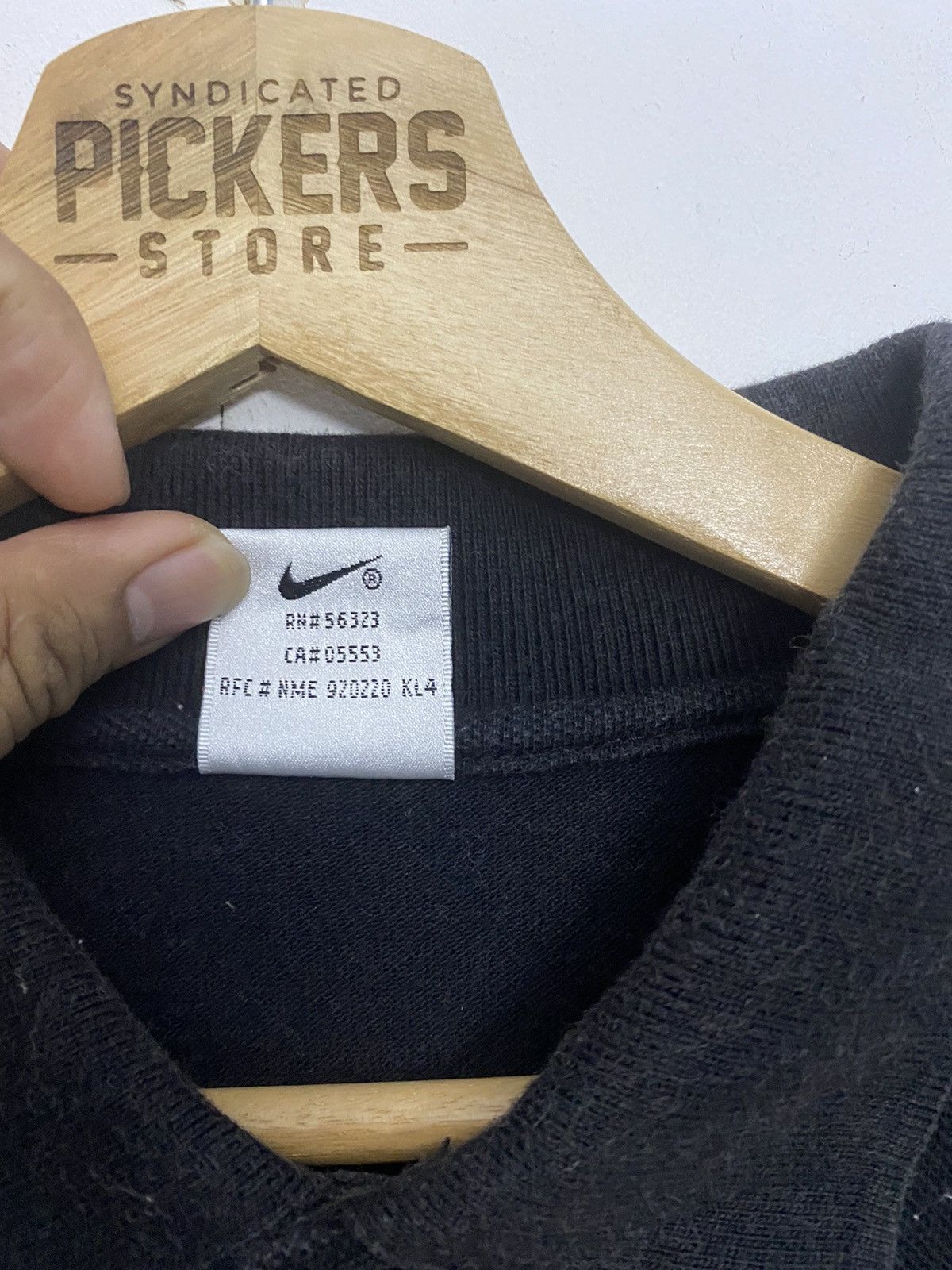 Nike × Vintage Vintage 90s Nike Polo Tee Small Logo Embroidery Black Size US L / EU 52-54 / 3 - 5 Thumbnail
