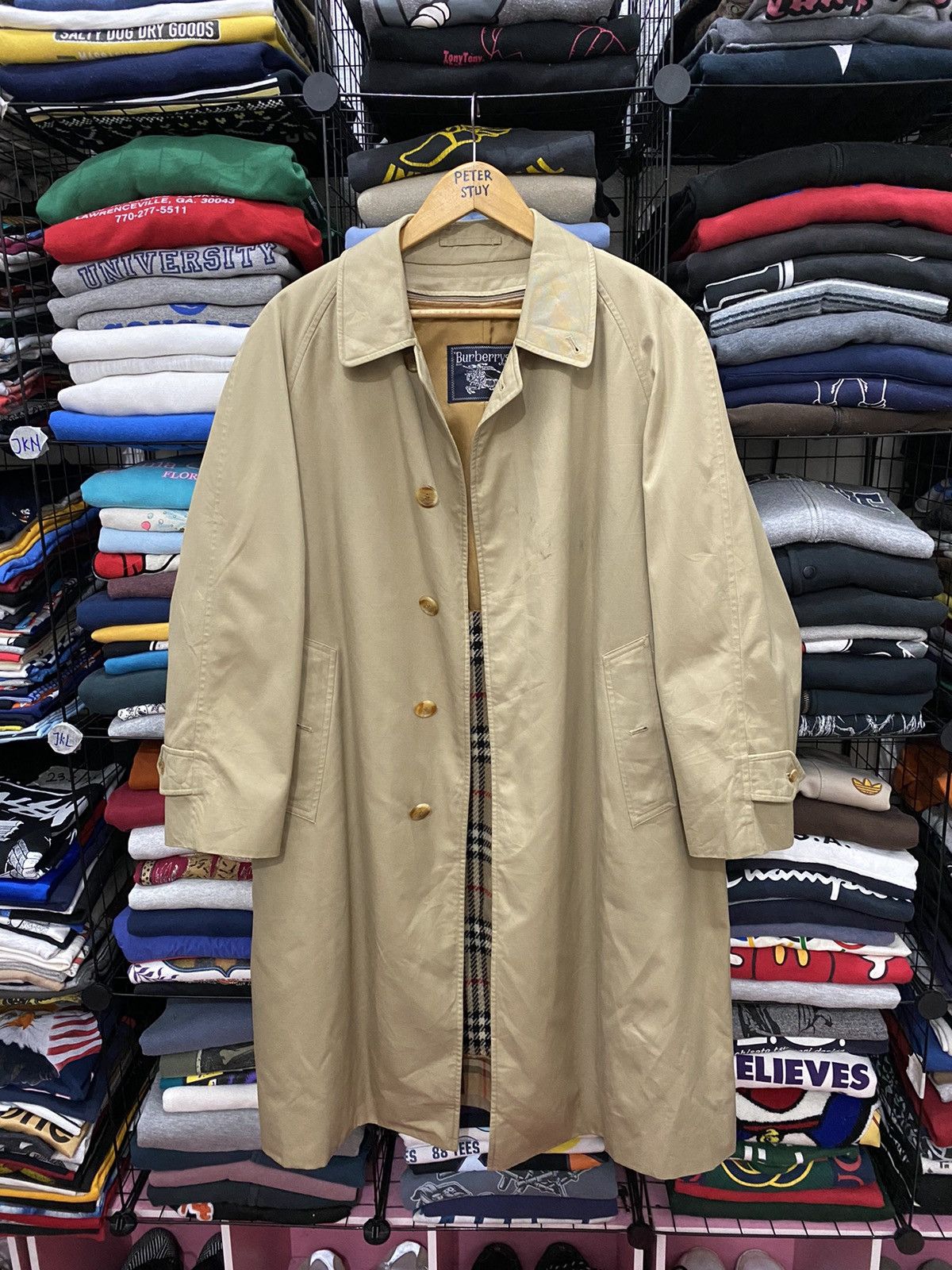 Burberry × Designer × Vintage VINTAGE BURBERRYS LONG COAT NOVACHECK LINING Size US L / EU 52-54 / 3 - 2 Thumbnail