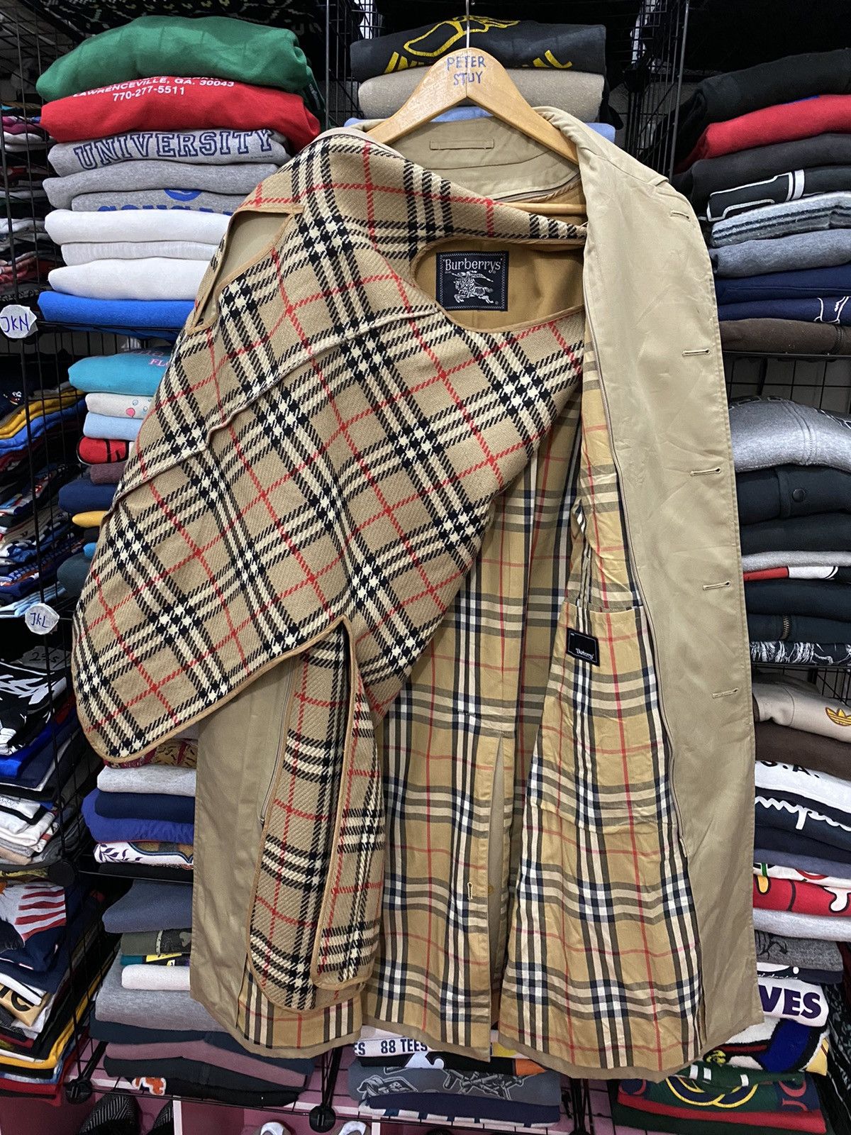 Burberry × Designer × Vintage VINTAGE BURBERRYS LONG COAT NOVACHECK LINING Size US L / EU 52-54 / 3 - 8 Thumbnail