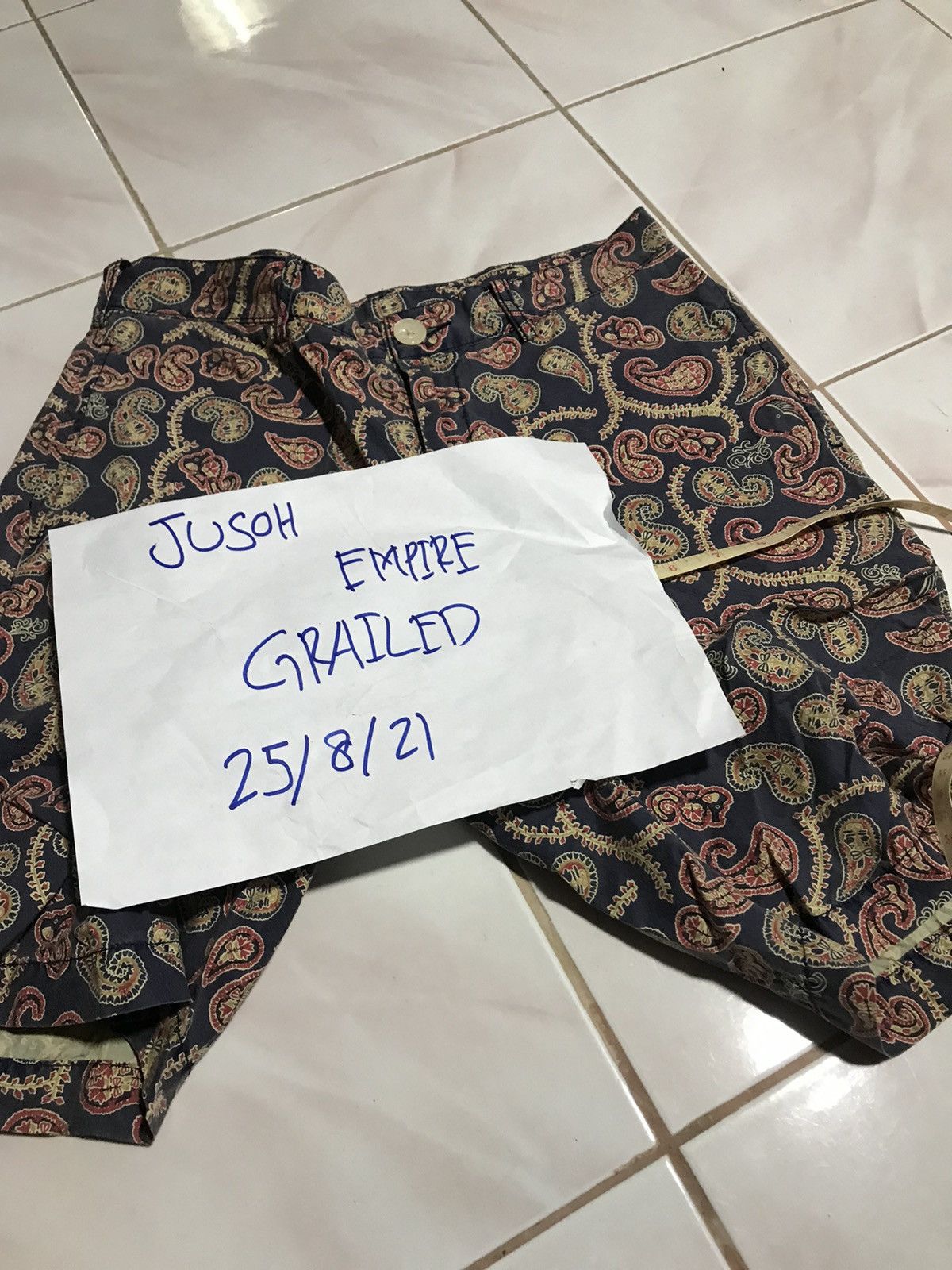 Beams Plus × Japanese Brand BEAMS PAISLEY DESIGN SHORT PANTS Size US 32 / EU 48 - 9 Thumbnail