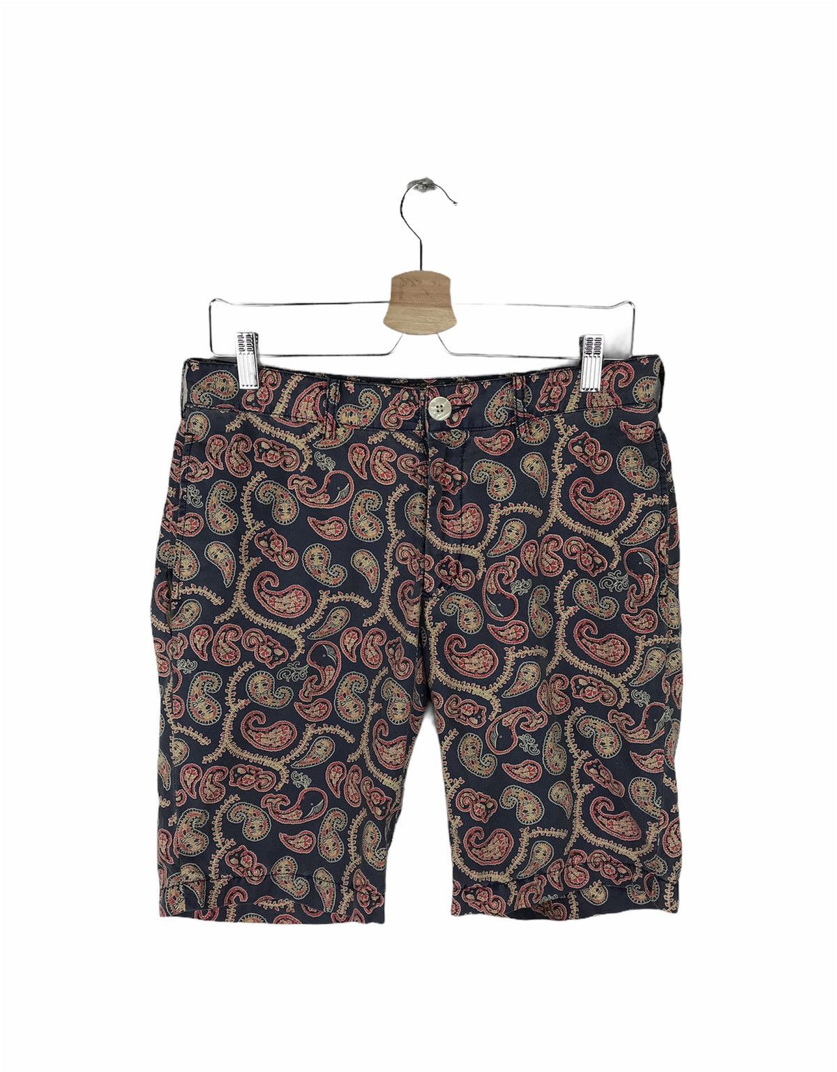 Beams Plus × Japanese Brand BEAMS PAISLEY DESIGN SHORT PANTS Size US 32 / EU 48 - 1 Thumbnail