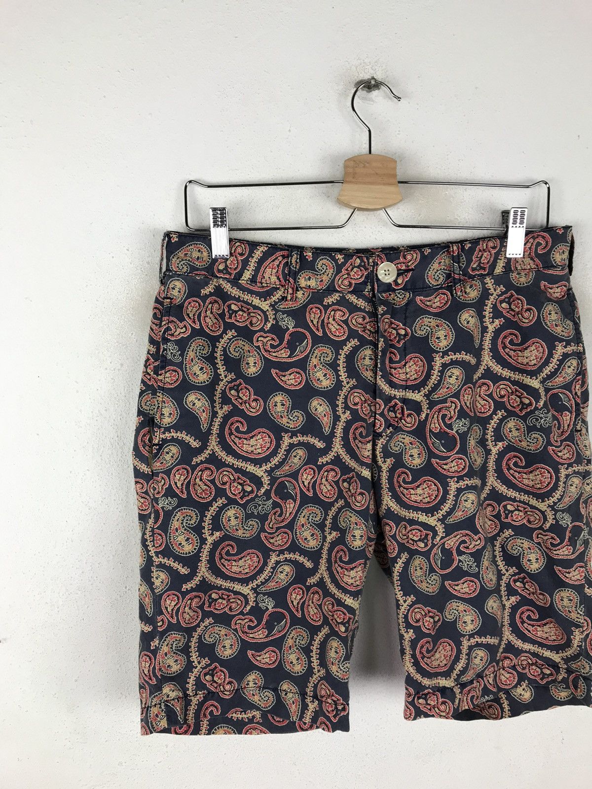 Beams Plus × Japanese Brand BEAMS PAISLEY DESIGN SHORT PANTS Size US 32 / EU 48 - 4 Thumbnail
