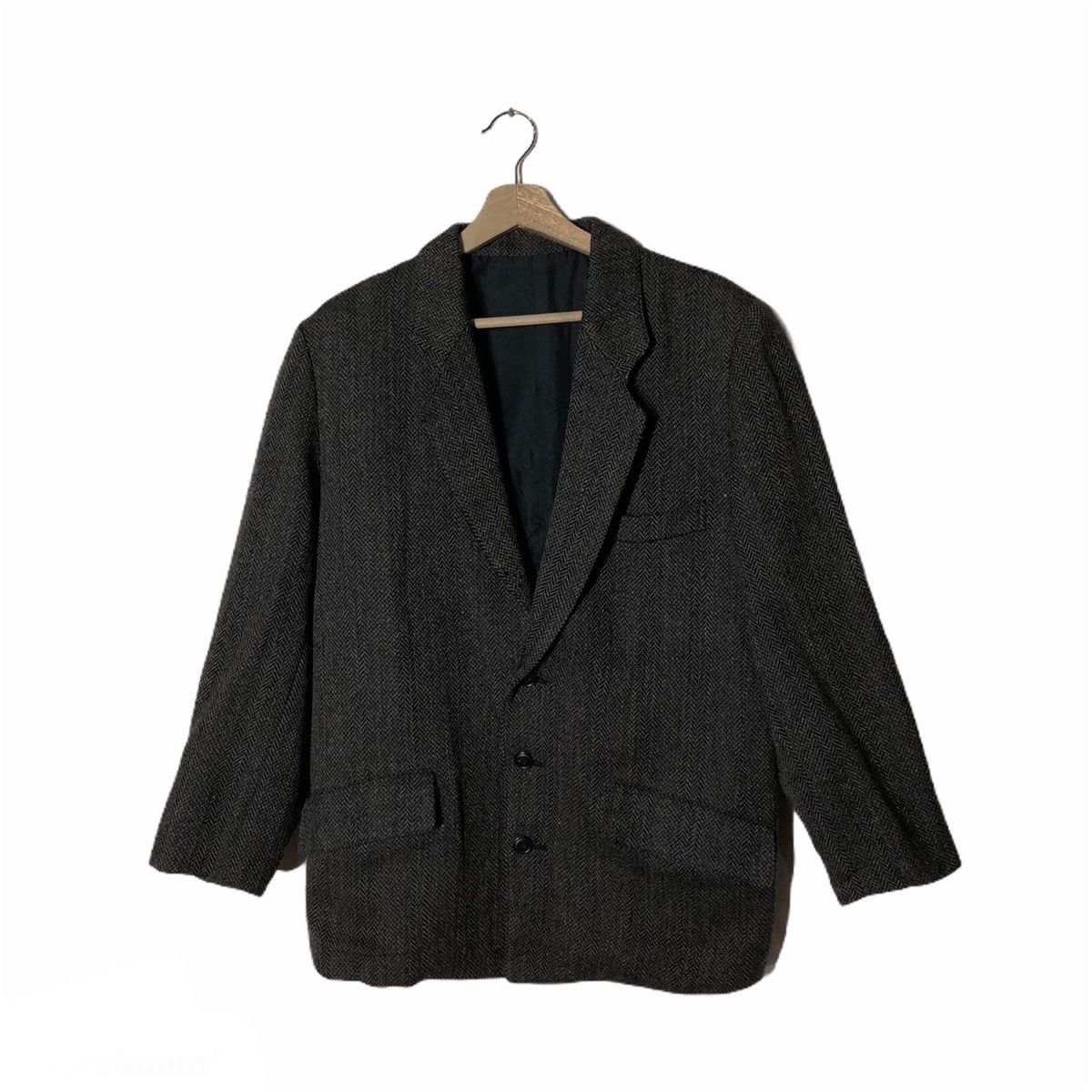 Issey Miyake 🔥VINTAGE WOOL HERRINGBONE ISSEY MIYAKE DOUBLE BREAST Size US M / EU 48-50 / 2 - 2 Thumbnail