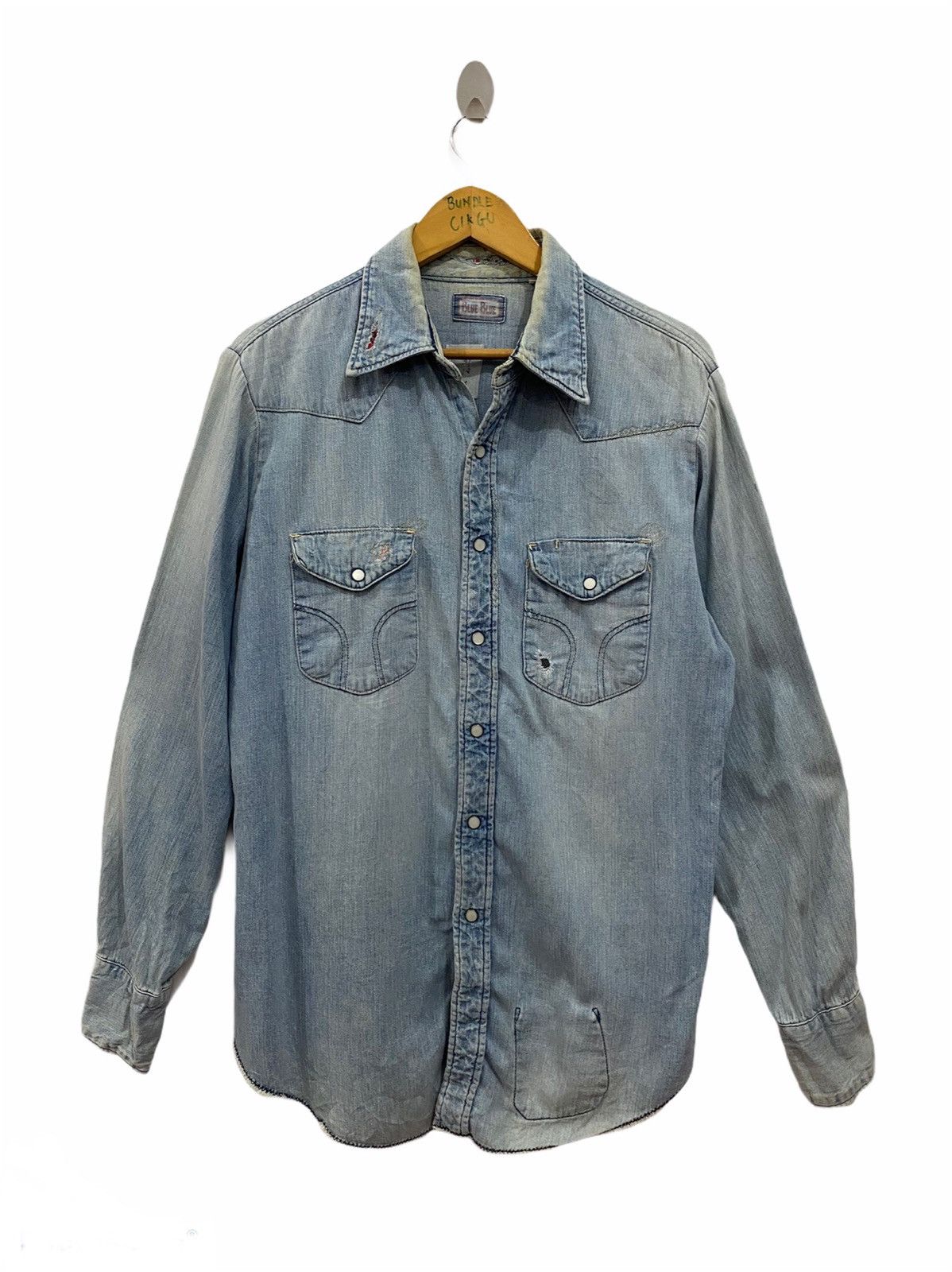 Blue Blue Japan × Designer × Vintage BLUE BLUE JAPAN DISTRESS DENIM JACKET Size US L / EU 52-54 / 3 - 1 Thumbnail