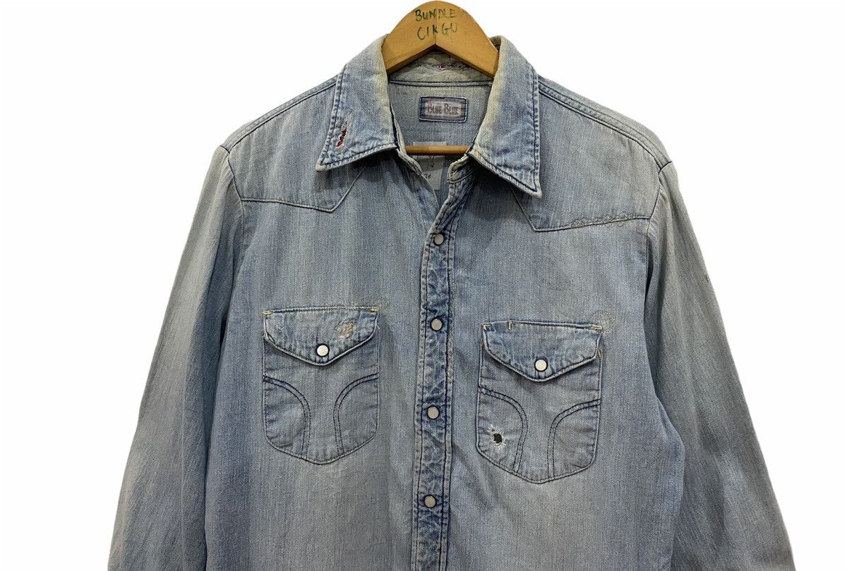 Blue Blue Japan × Designer × Vintage BLUE BLUE JAPAN DISTRESS DENIM JACKET Size US L / EU 52-54 / 3 - 3 Thumbnail