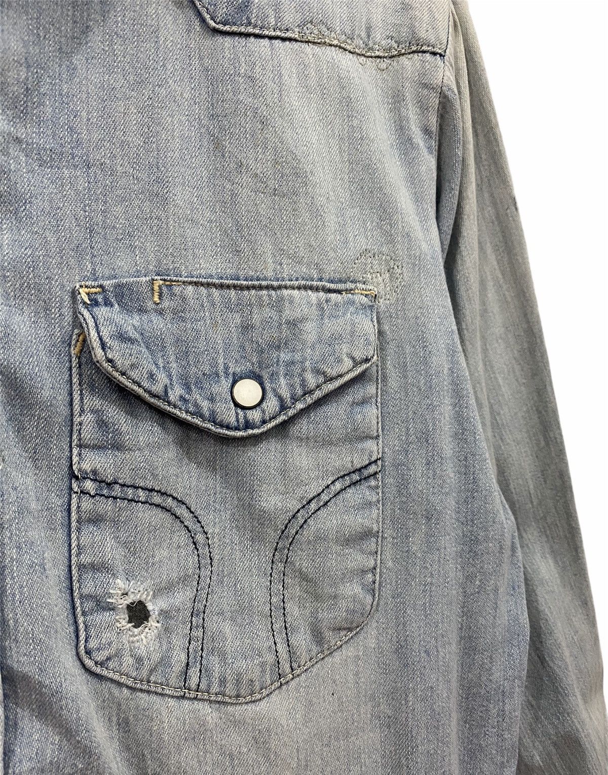 Blue Blue Japan × Designer × Vintage BLUE BLUE JAPAN DISTRESS DENIM JACKET Size US L / EU 52-54 / 3 - 5 Thumbnail