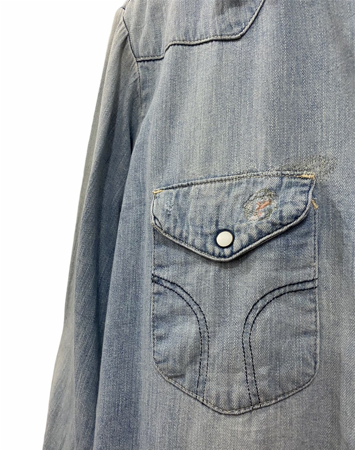 Blue Blue Japan × Designer × Vintage BLUE BLUE JAPAN DISTRESS DENIM JACKET Size US L / EU 52-54 / 3 - 6 Thumbnail