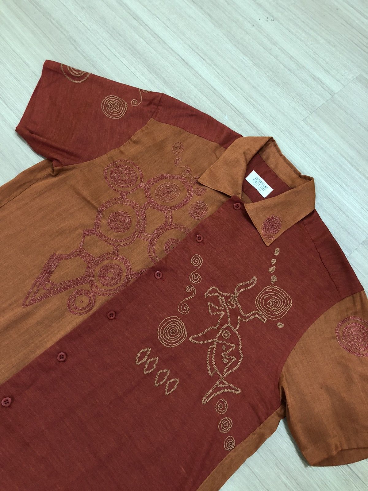 Yoshiyuki Konishi RARE🔥Yoshiyuki Konishi Pop Art Embroider B/D Shirt Size US L / EU 52-54 / 3 - 3 Thumbnail