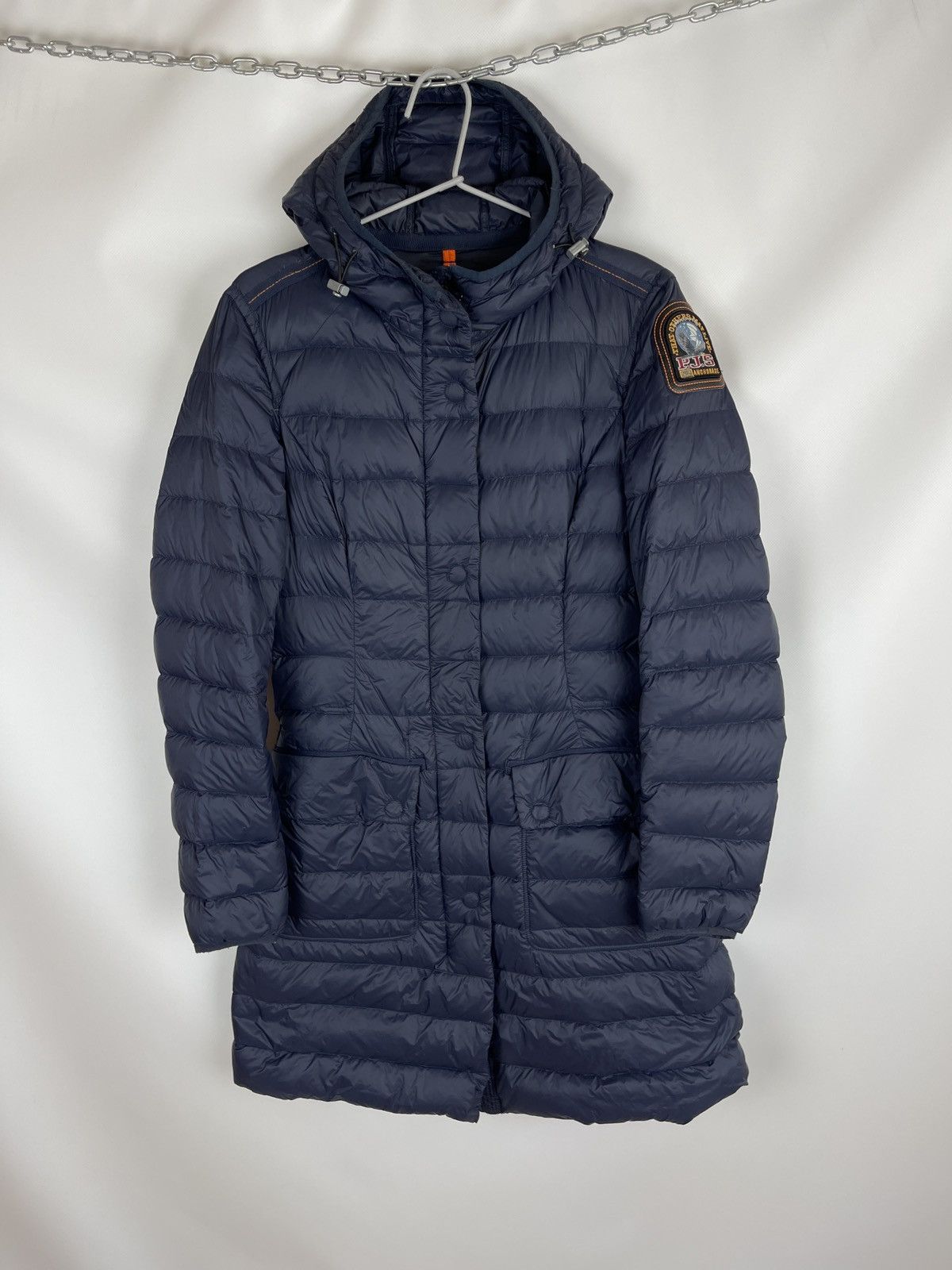 image of Parajumpers Super Lightweight Blue Quilted Down Jacket, Women's (Size Medium)
