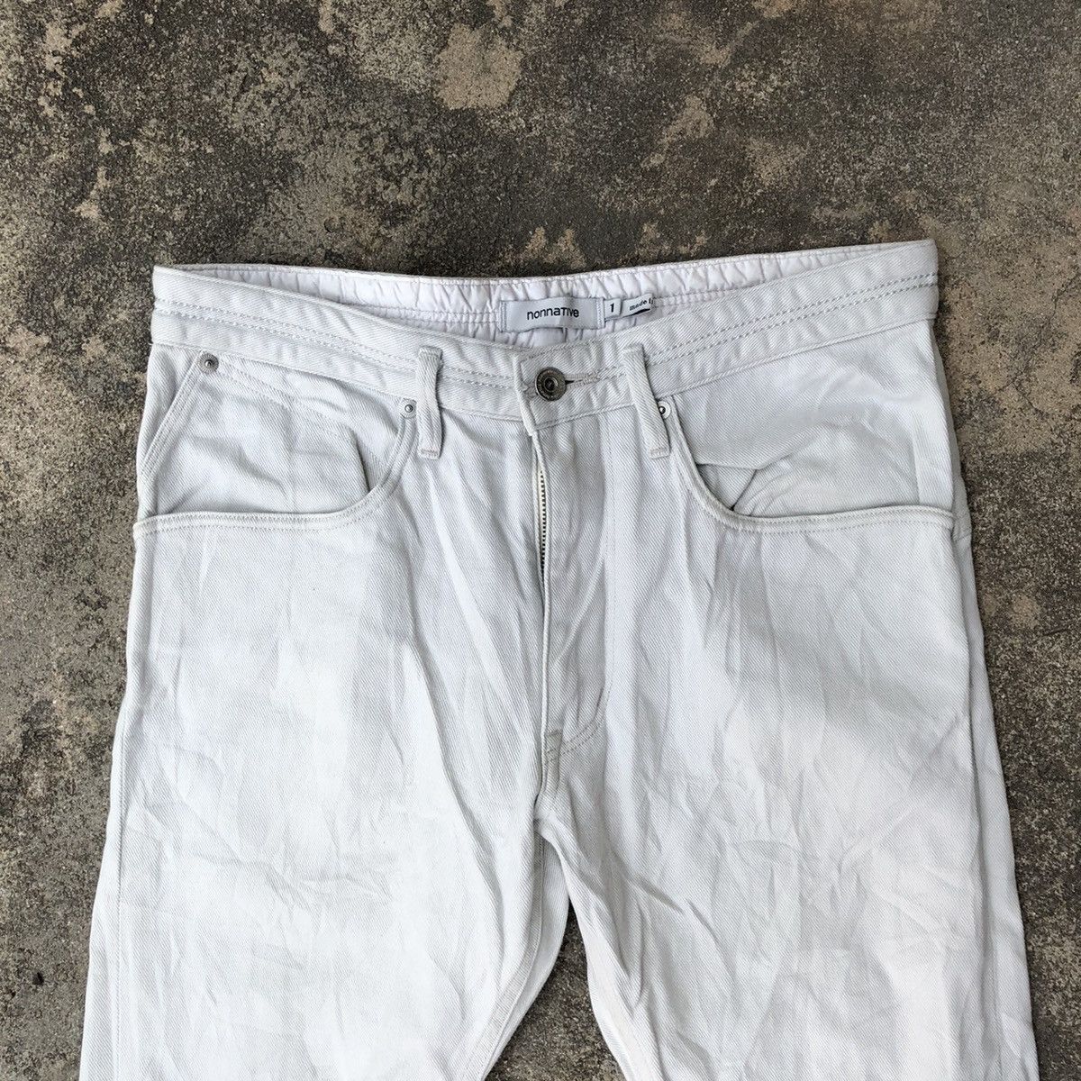 Japanese Brand × Nonnative 🔥Rare🔥🇯🇵Vintage Nonnative White Slim Fit Denim Jeans Size US 32 / EU 48 - 2 Thumbnail