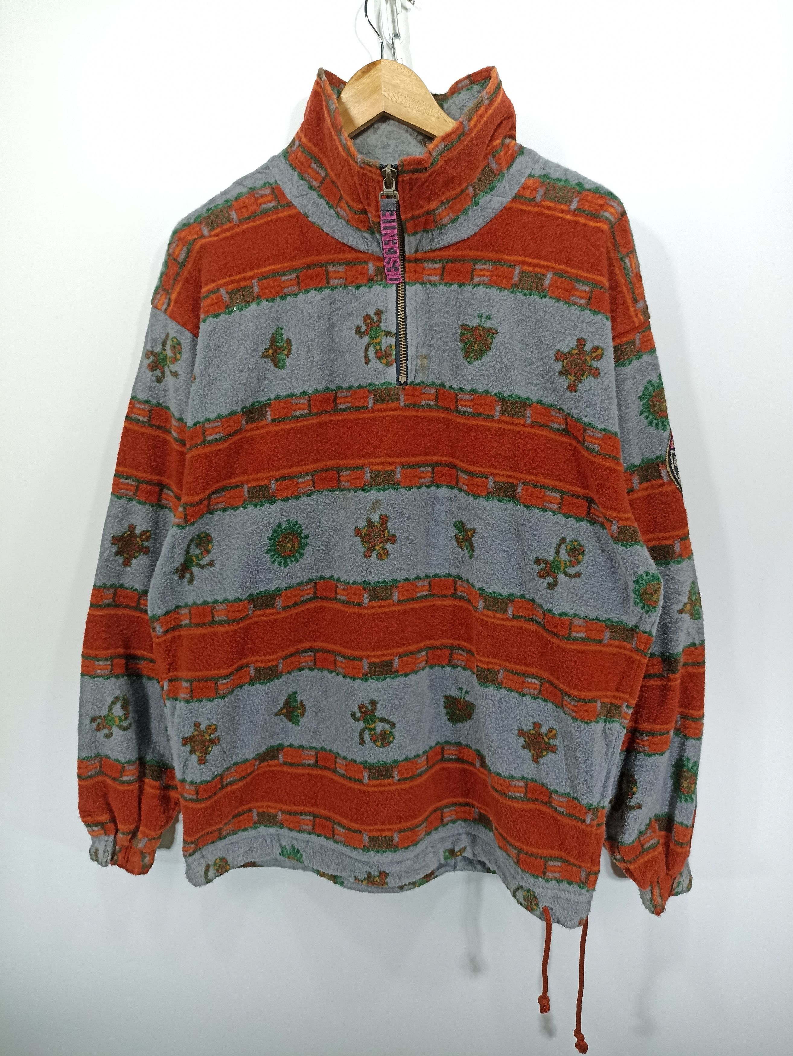 Japanese Brand × Vintage Vintage Descente Fleece Printed Sweatshirts Size US L / EU 52-54 / 3 - 1 Thumbnail