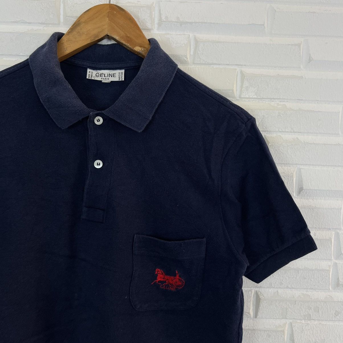 Celine POLO COLLAR CELINE MADE IN FRANCE Size US S / EU 44-46 / 1 - 4 Thumbnail