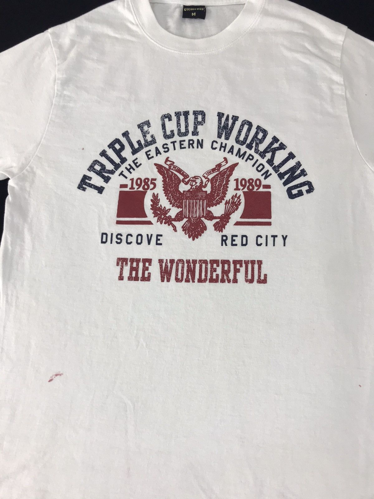 Element Vintage Element Triple Cup Working The Wonderful T-shirt Size M / US 6-8 / IT 42-44 - 3 Thumbnail